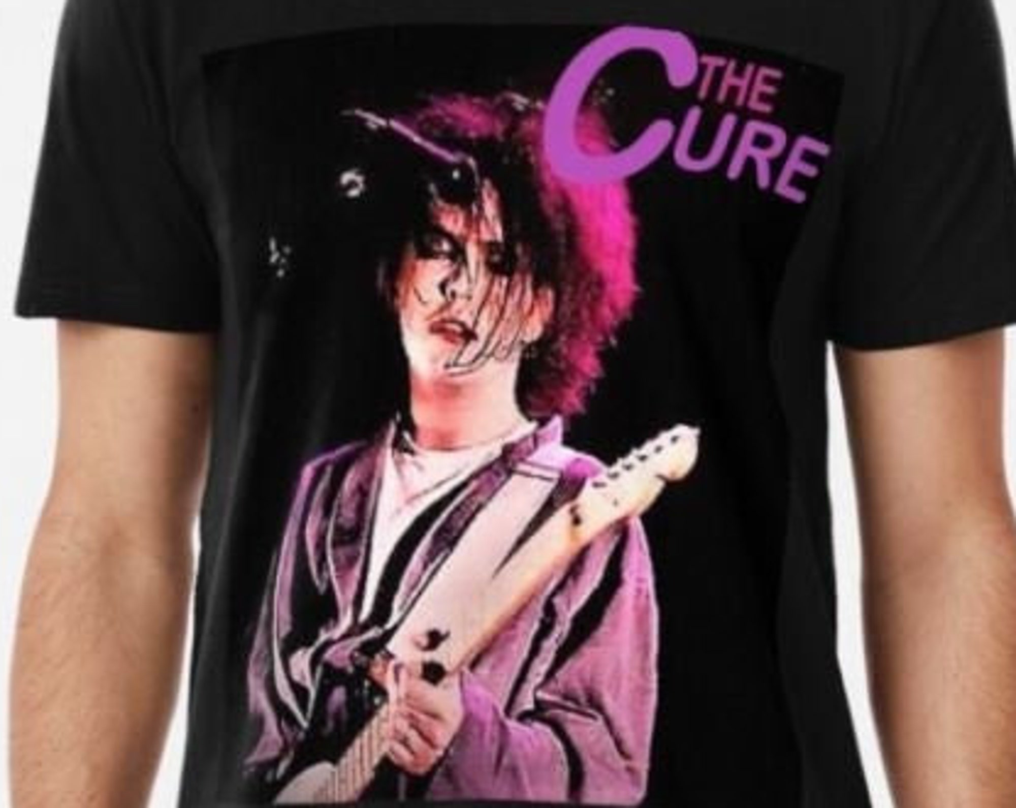 Discover Original Retro design -The Cure - Robert Smith  - t-shirt in black