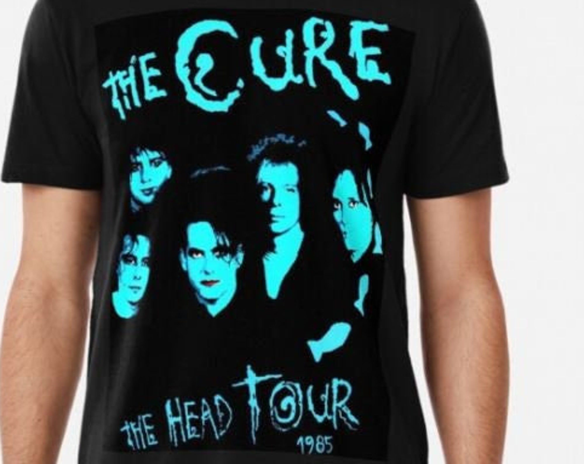Original Retro design -The Cure - 1985 tour t-shirt  =