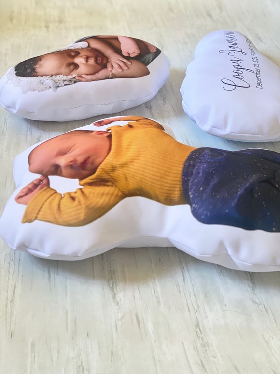 Cuscino neonato a grandezza naturale personalizzato con foto, cuscino  neonato in scala 1:1 con foto personalizzata -  Italia