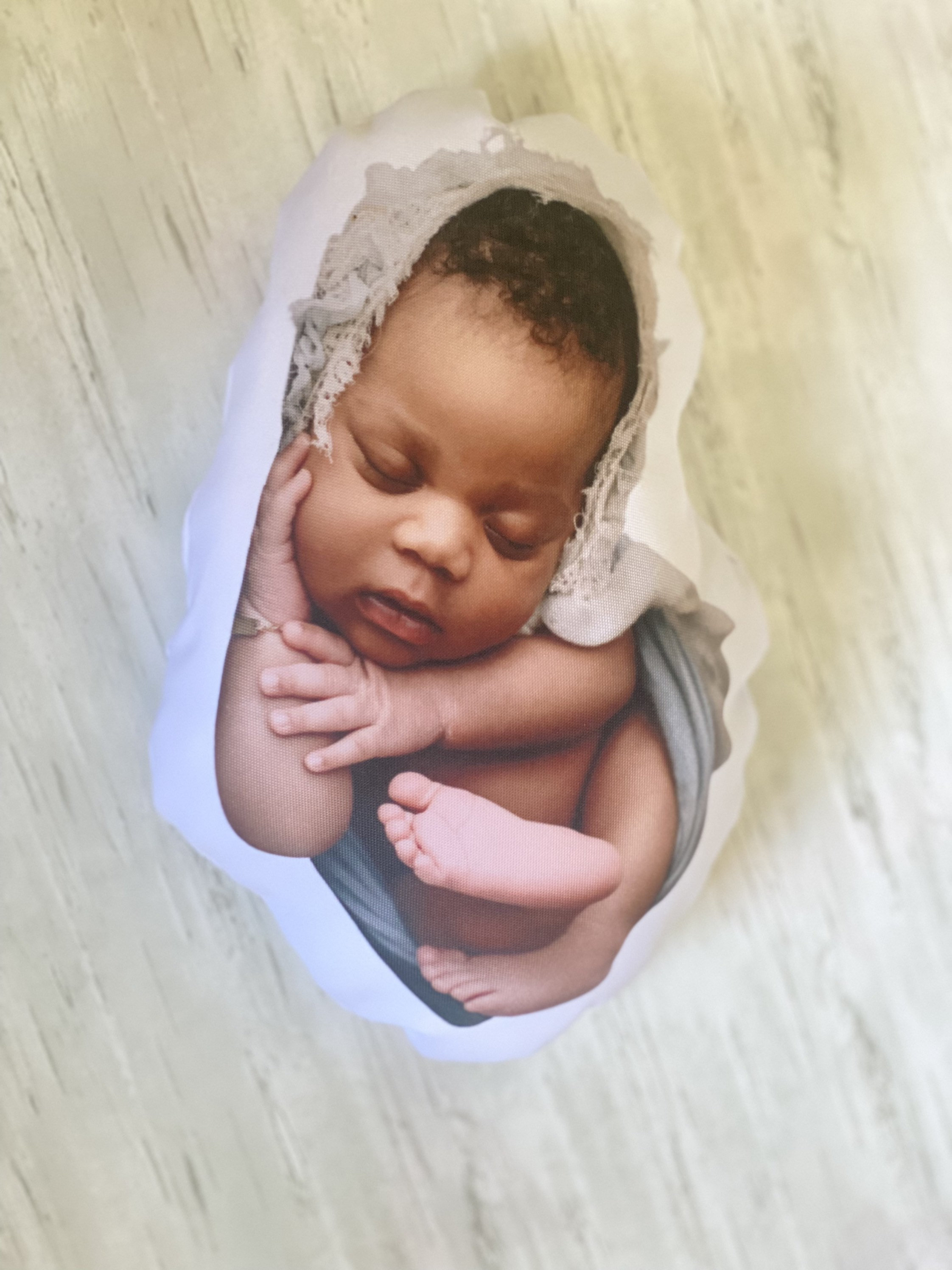 Custom Life Size Baby Pillow Keepsake with Picture Personalized Photo 1 1 scale newborn pillow