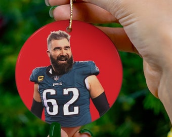 Adorno de Jason Kelce, Regalos de Jason Kelce, Águilas de Filadelfia