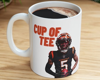 Tee Higgins, Cup of Tee Higgins, Cincinnati Bengals, Cincinnati Bengals Mug, Tee Higgins Mug, Tee Higgins Coffee Mug