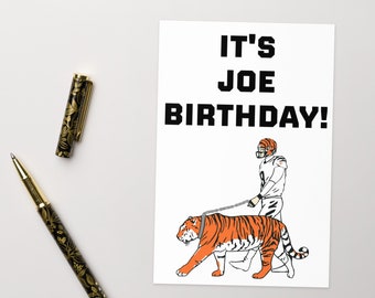 Kartka urodzinowa Cincinnati Bengals: prezent dla fana Joe Burrowa
