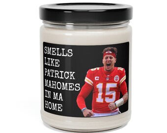 Vela de Patrick Mahomes: Vela de cera de soja de los Kansas City Chiefs