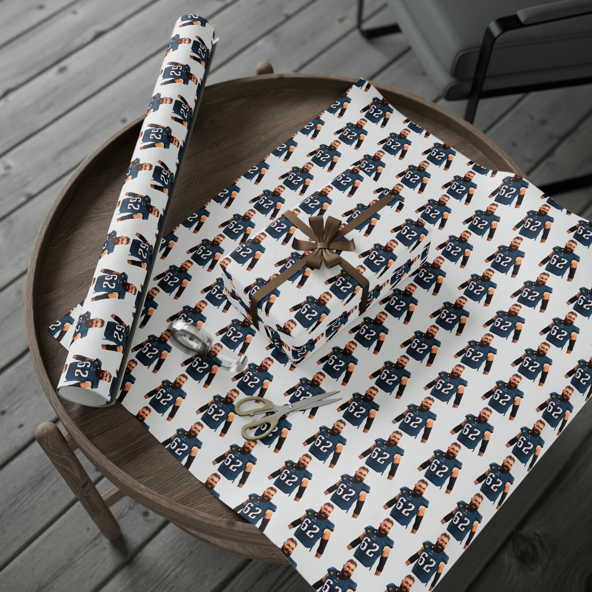 Jason Kelce Wrapping Paper, Jason Kelce Gift, Philadelphia Eagles