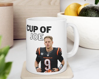 Joe Burrow Ceramic Mug: Cincinnati Bengals Coffee Cup