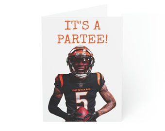 Tee Higgins Birthday Card: Cincinnati Bengals Football Partee
