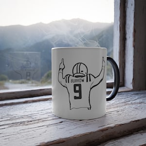 Joe Burrow Mug, Joe Burrow Color Morphing Mug, Cup of Joe Burrow, Cup of Joe, 11oz, Color Changing Mug