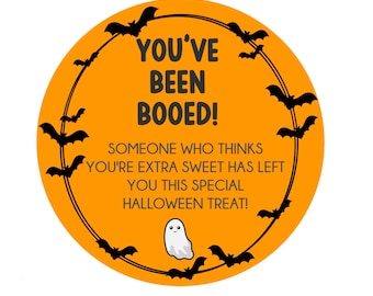 You've Been Booed Tag: Printable Halloween Game (Instant Download)