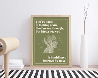 The Band CAMINO Digital Download -- See Thru Lyric Poster