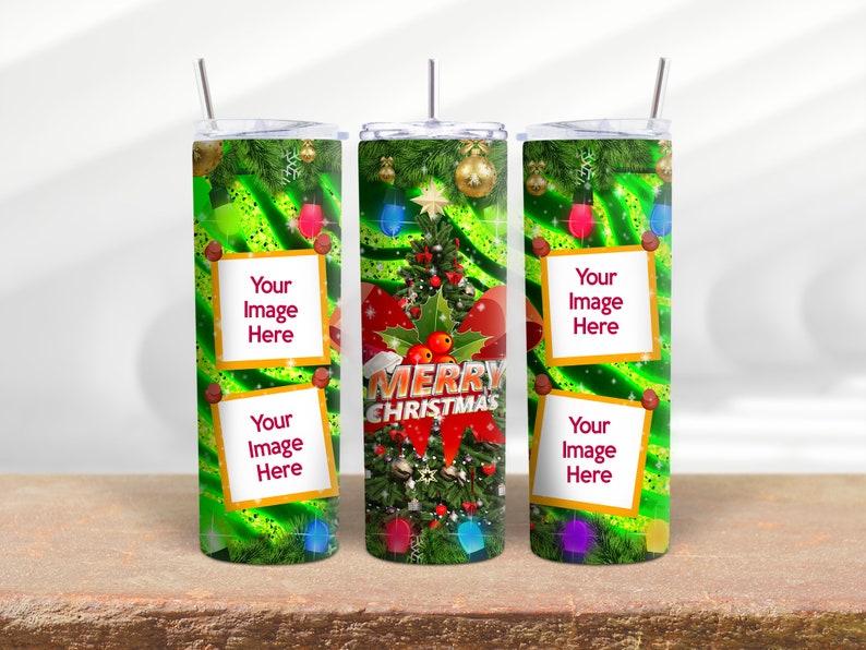 Christmas Tree Png Tumbler Photo Tumbler, 20 Oz Skinny Tumbler ...