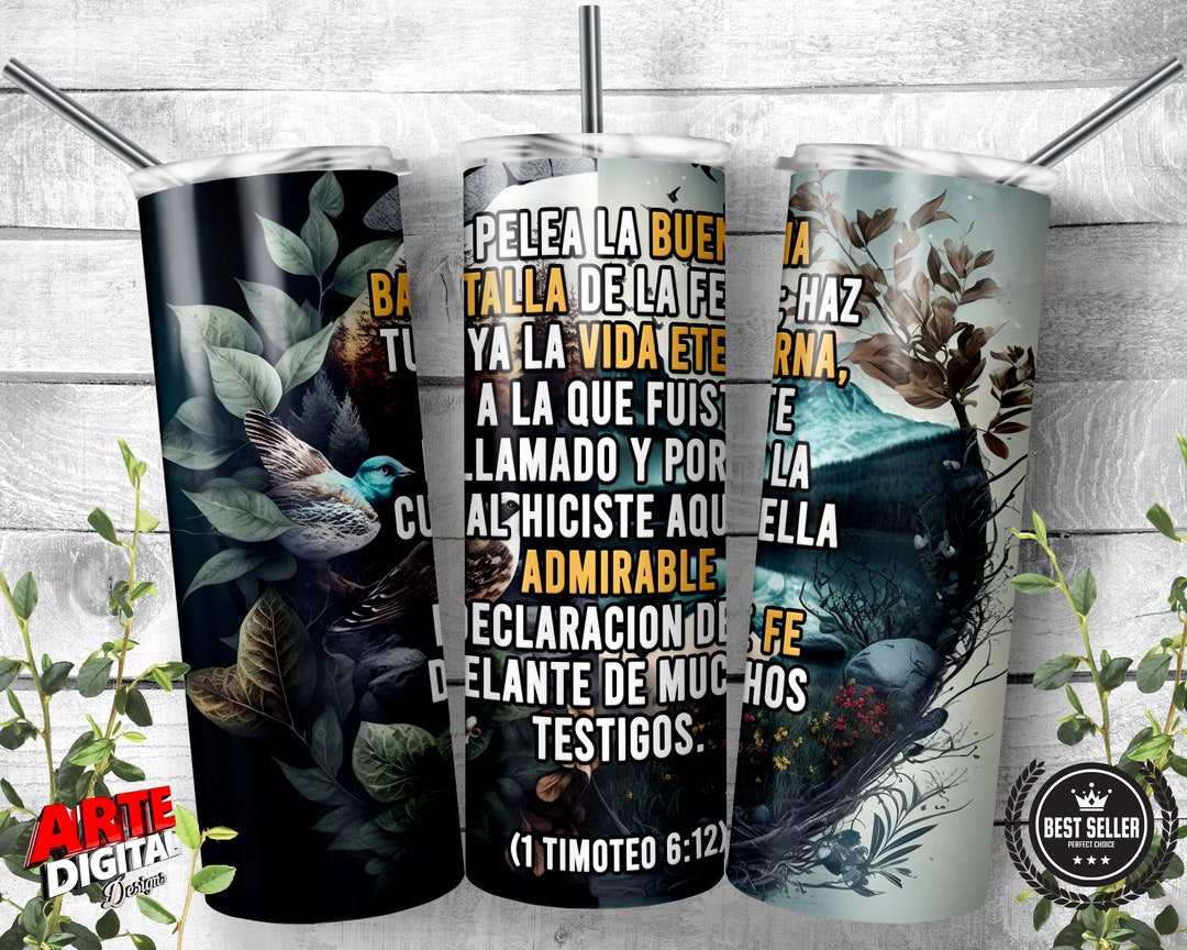 Spanish Biblical Tumbler Design I Am Your God 20 Oz Spanish Skinny