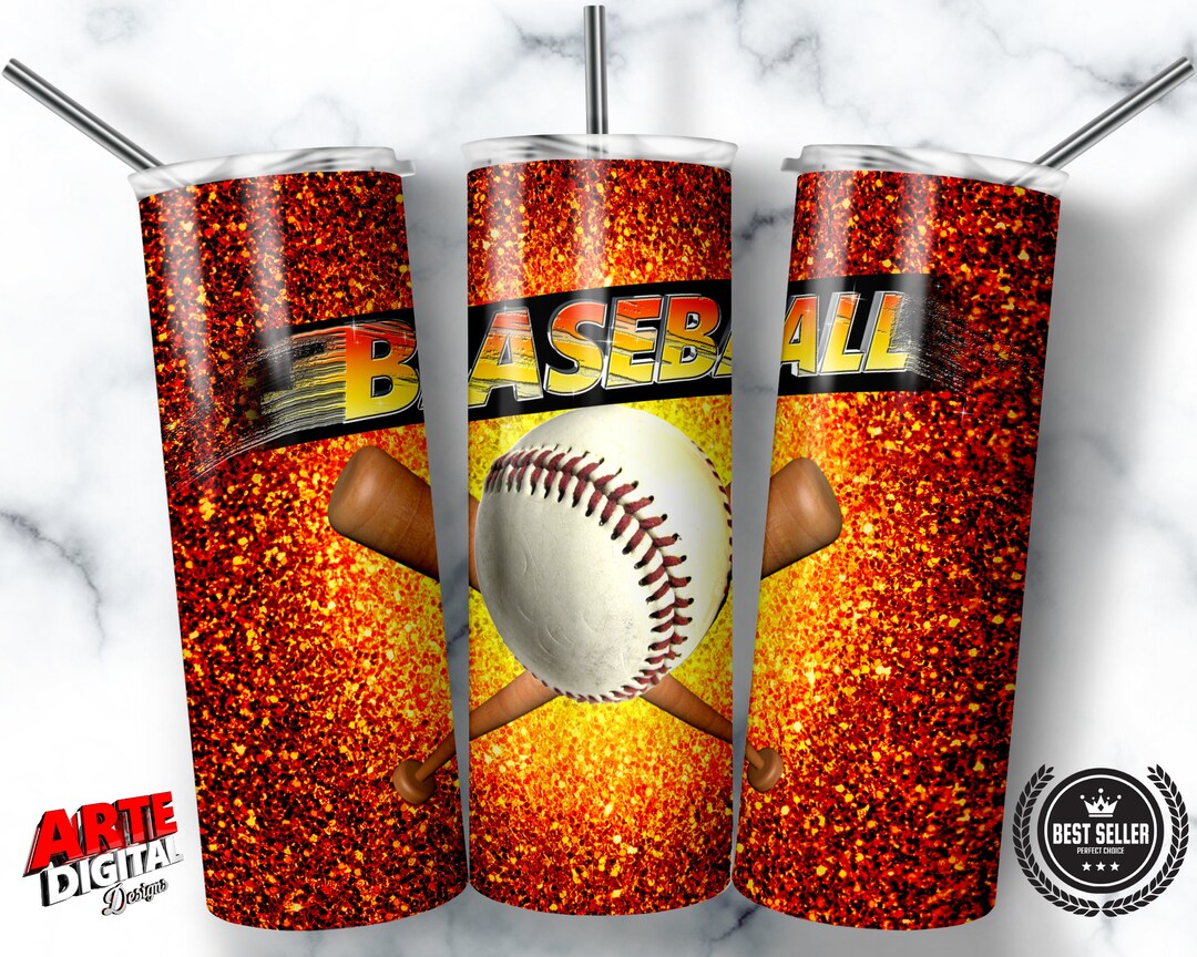 Baseball Tumbler Design, Sporty Digital Tumbler 20oz, Tumbler PNG