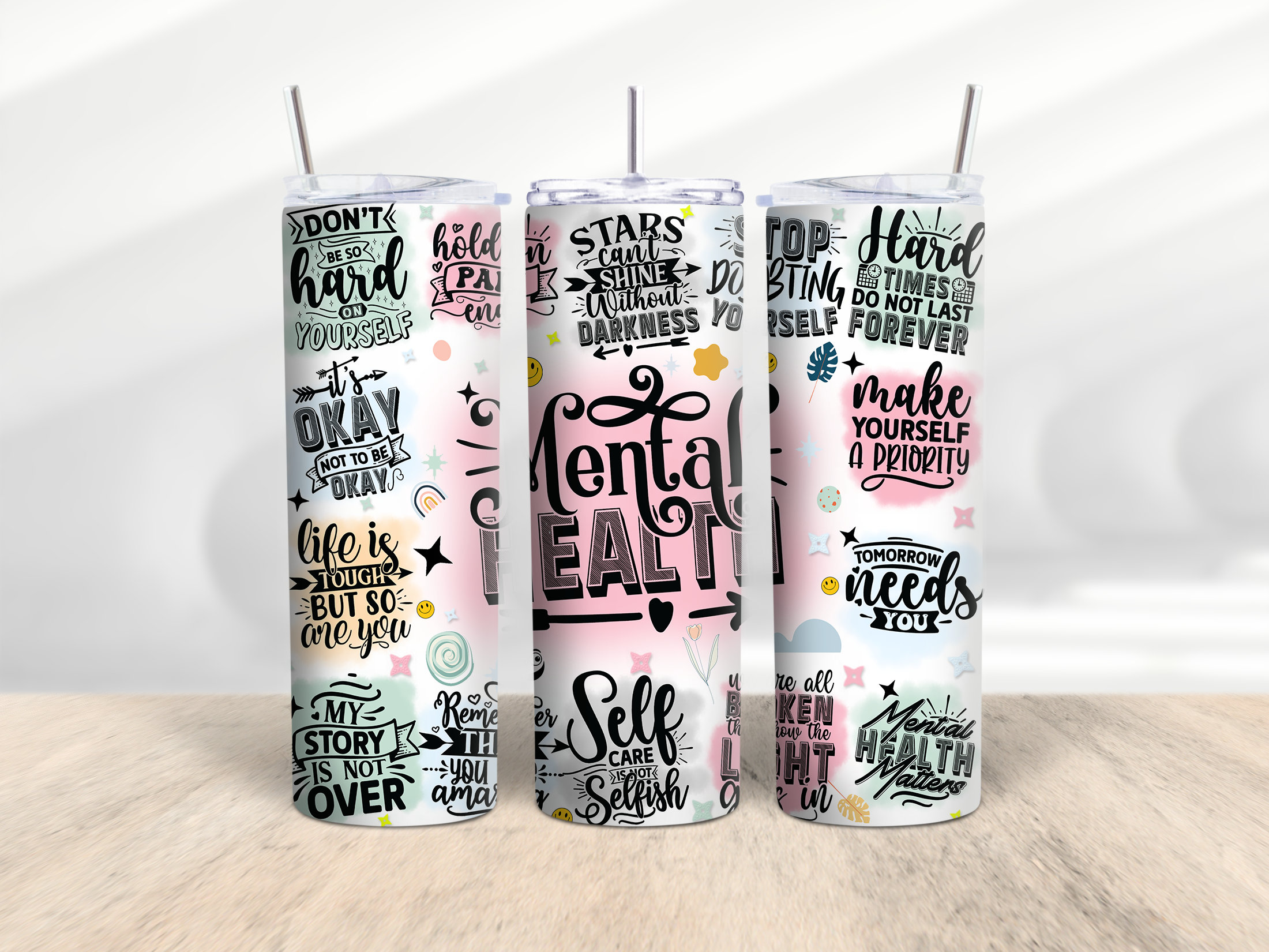 Mental Health Tumbler Wrap Mental Health Matters Boho - Etsy