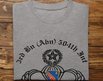 3-504 PIR Blue Devils PT T-Shirt - US Army 82nd Airborne Division Recreated Physical Training Tee