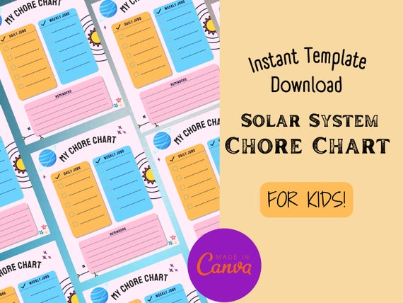 Chore Chart Printable Routine Chart ADHD Planner Toddler - Etsy México
