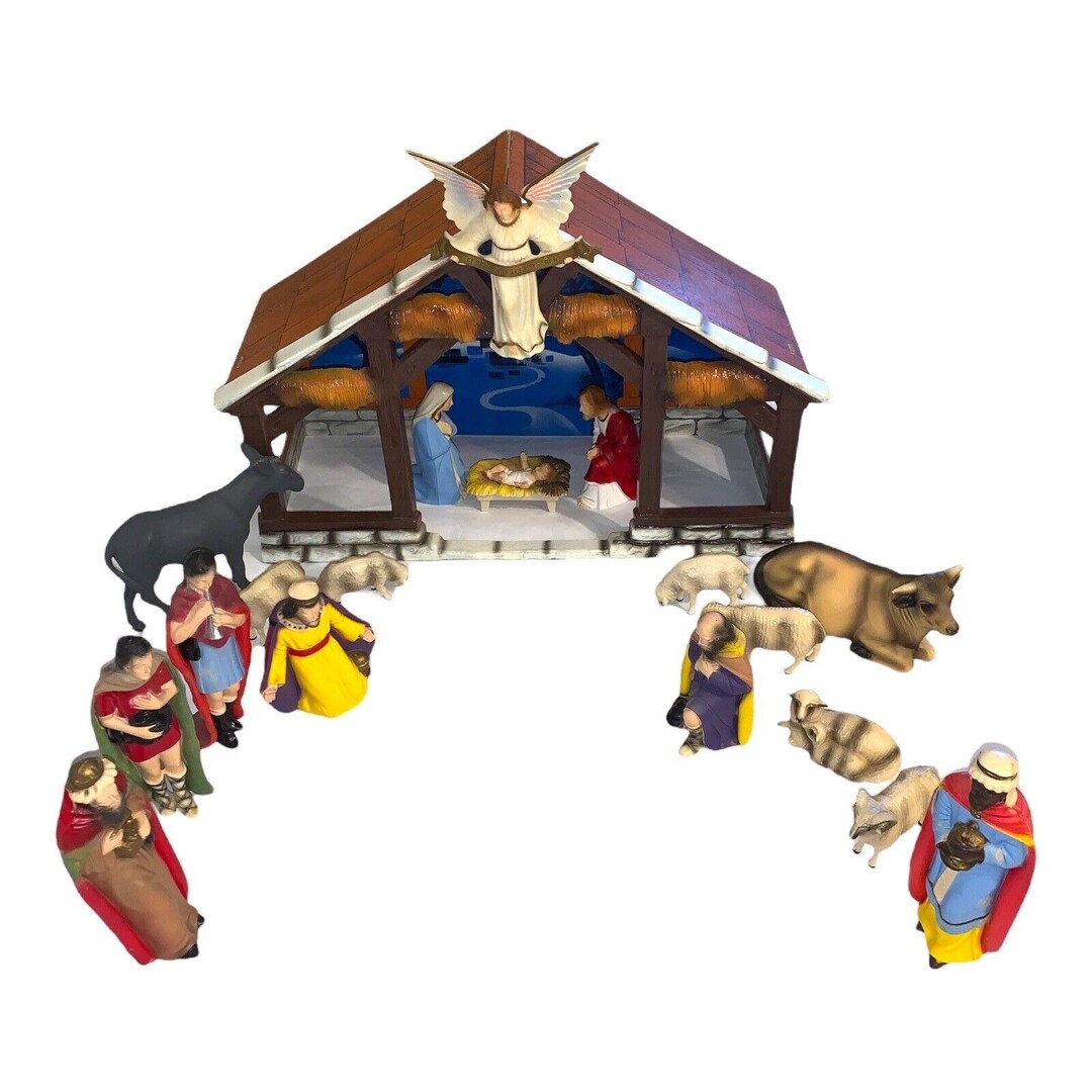 NATIVITY Vintage Hartland Plastics Nativity Set Scene With Etsy