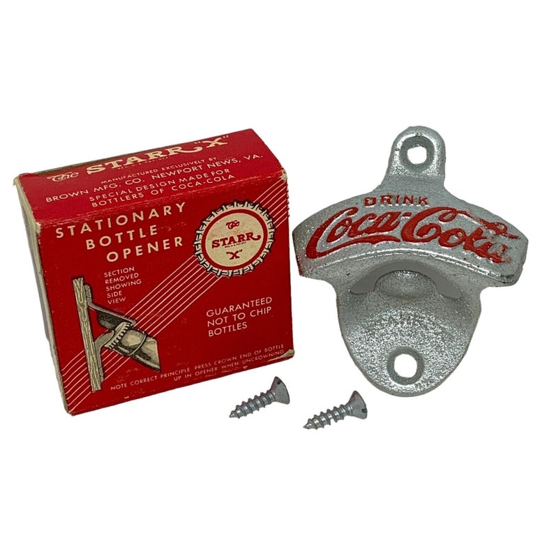 The STARR X Drink Cocacola Stationary Bottle Opener W Original Red Box
