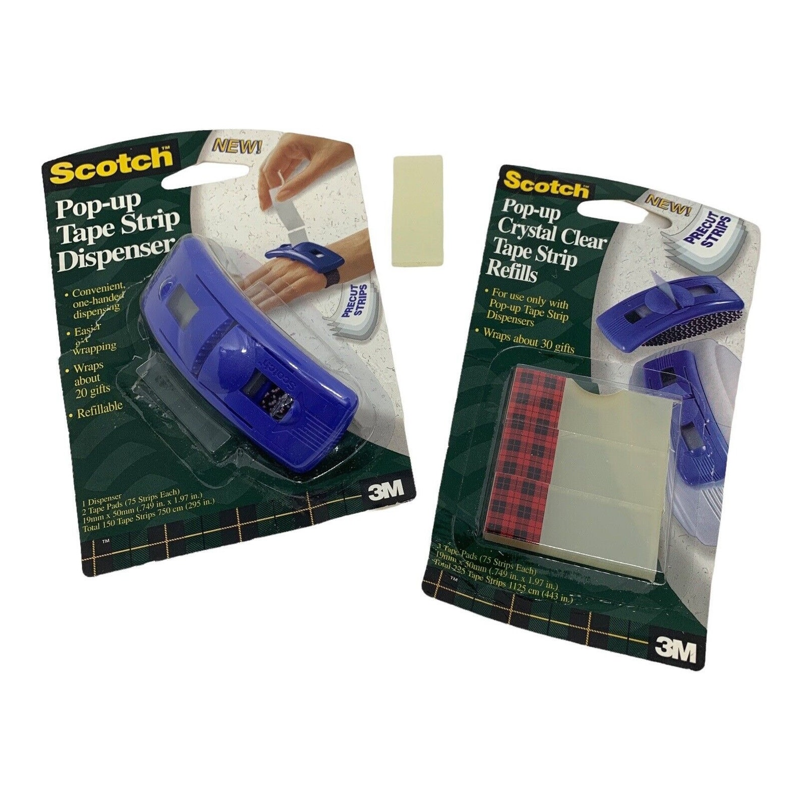 Popup Tape Strip Wrist Dispenser W Refill Strips 3M Scotch Etsy