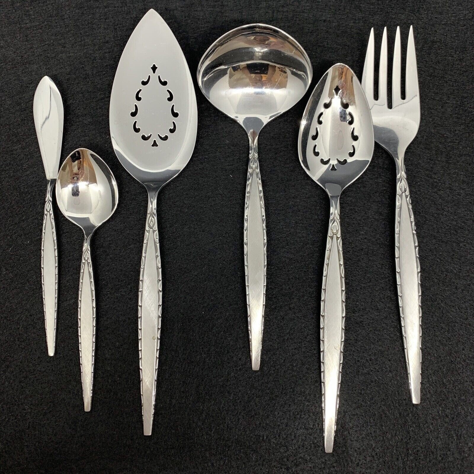 Oneida Community Flatware Serving 6 Piece Lot Fork Spoon Ladle