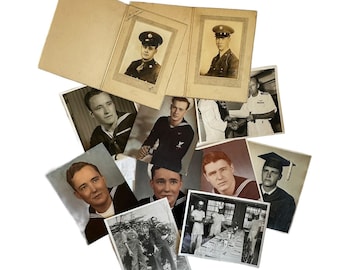 Military Male Young Men Vintage Photos Portraits Armed Forces 8x10s