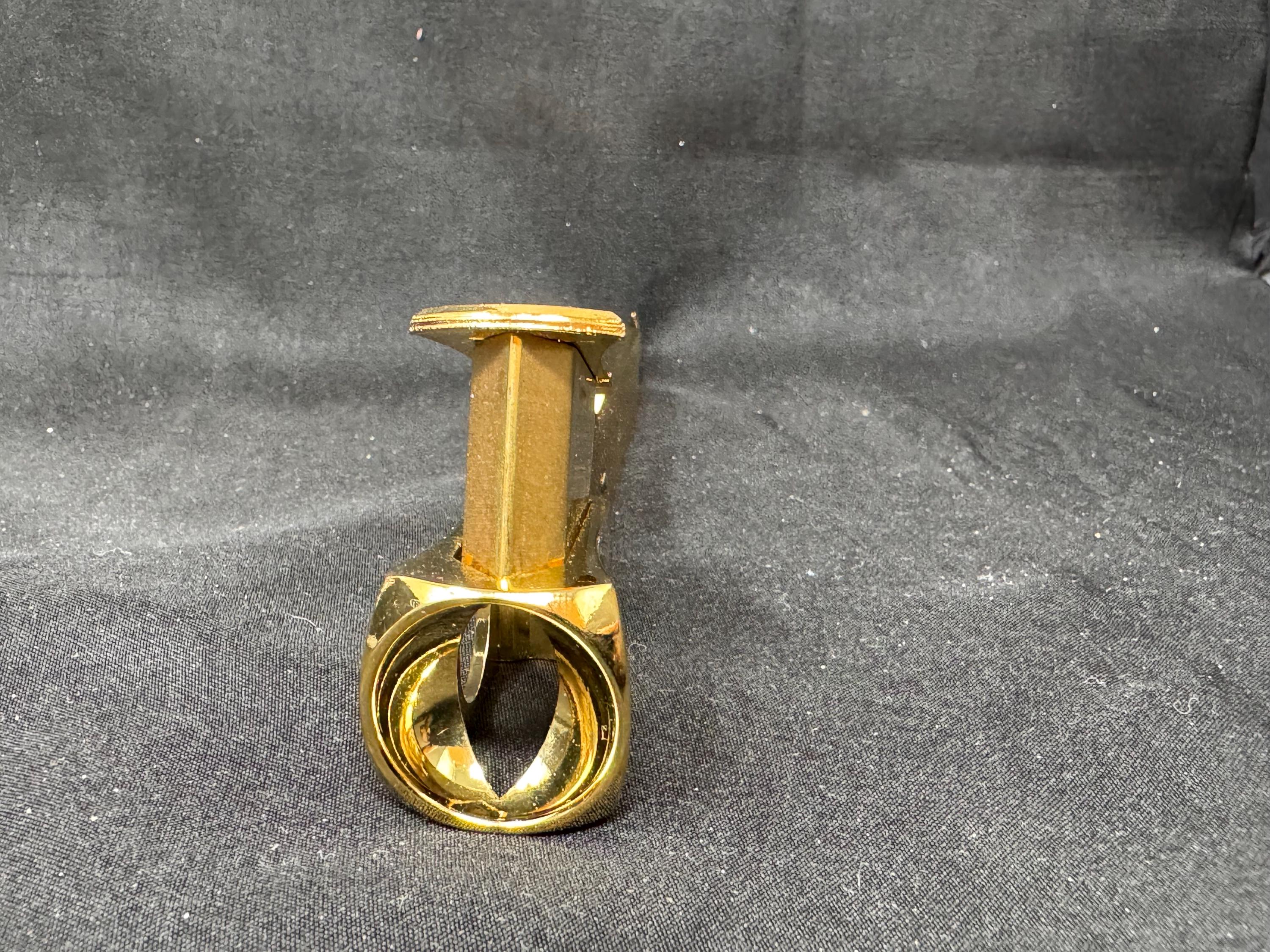 CTS Wolfertz Solingen V-Cut Cigar Cutter, Gold-Tone, circa 1960s-1980s 6