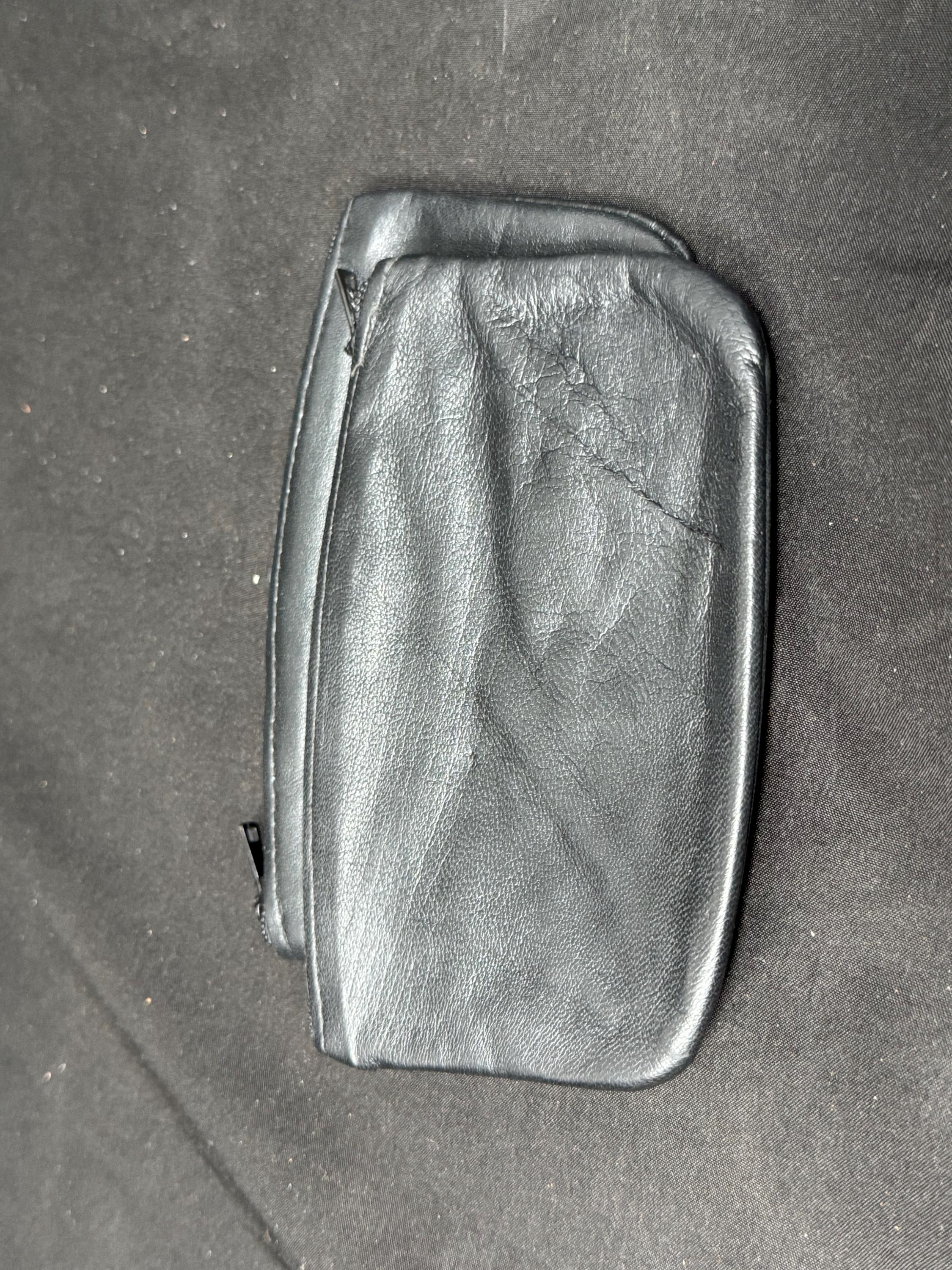 German Minimalist Leather Tobacco Pouch - Smooth Coffee | Vintage Tabakladen Estate | 5.5in 3