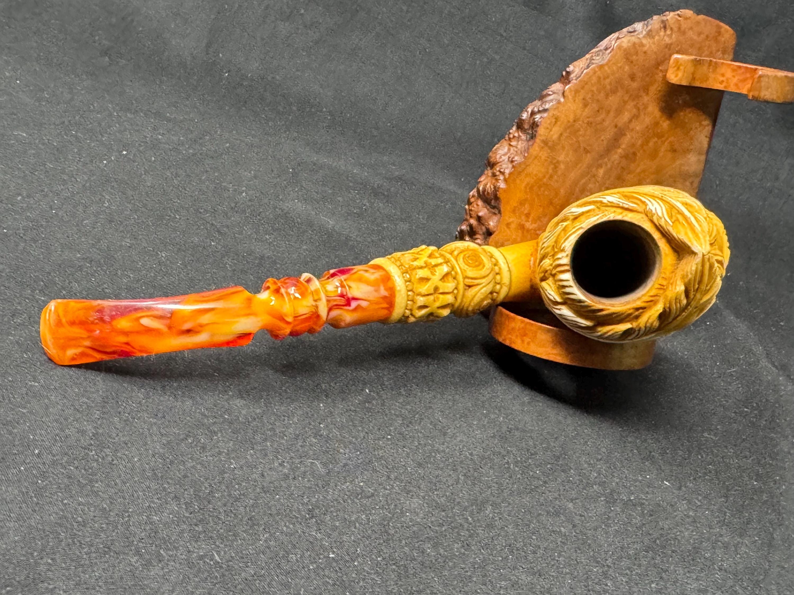 ALTAY Turkish Meerschaum Laughing Sultan Full Bent Lucite Stem 5
