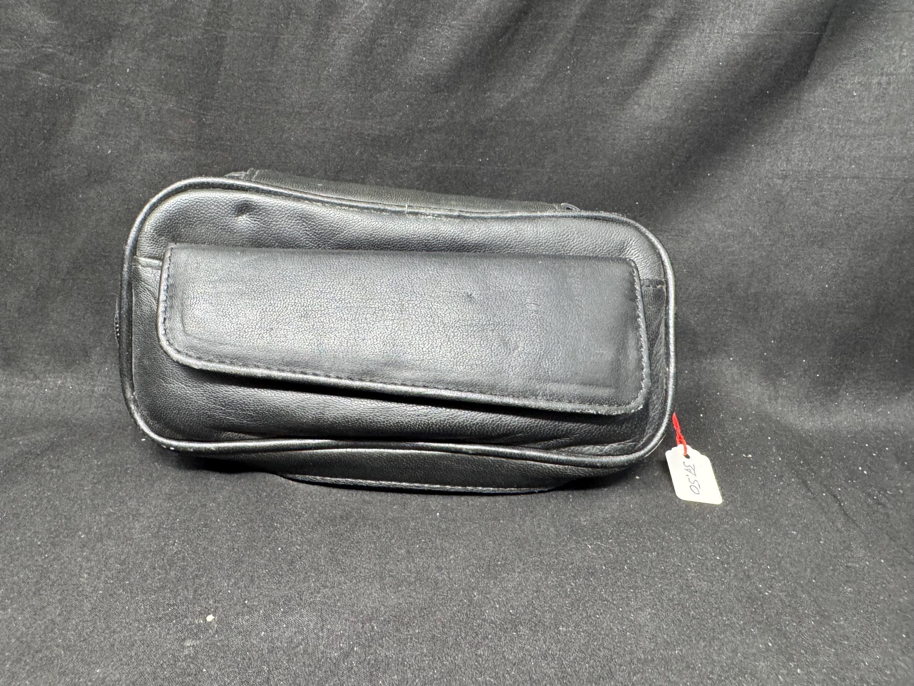 Vintage DENICOTEA German Leather 2-Pipe Bag | Modular Tobacco Kit NOS 4