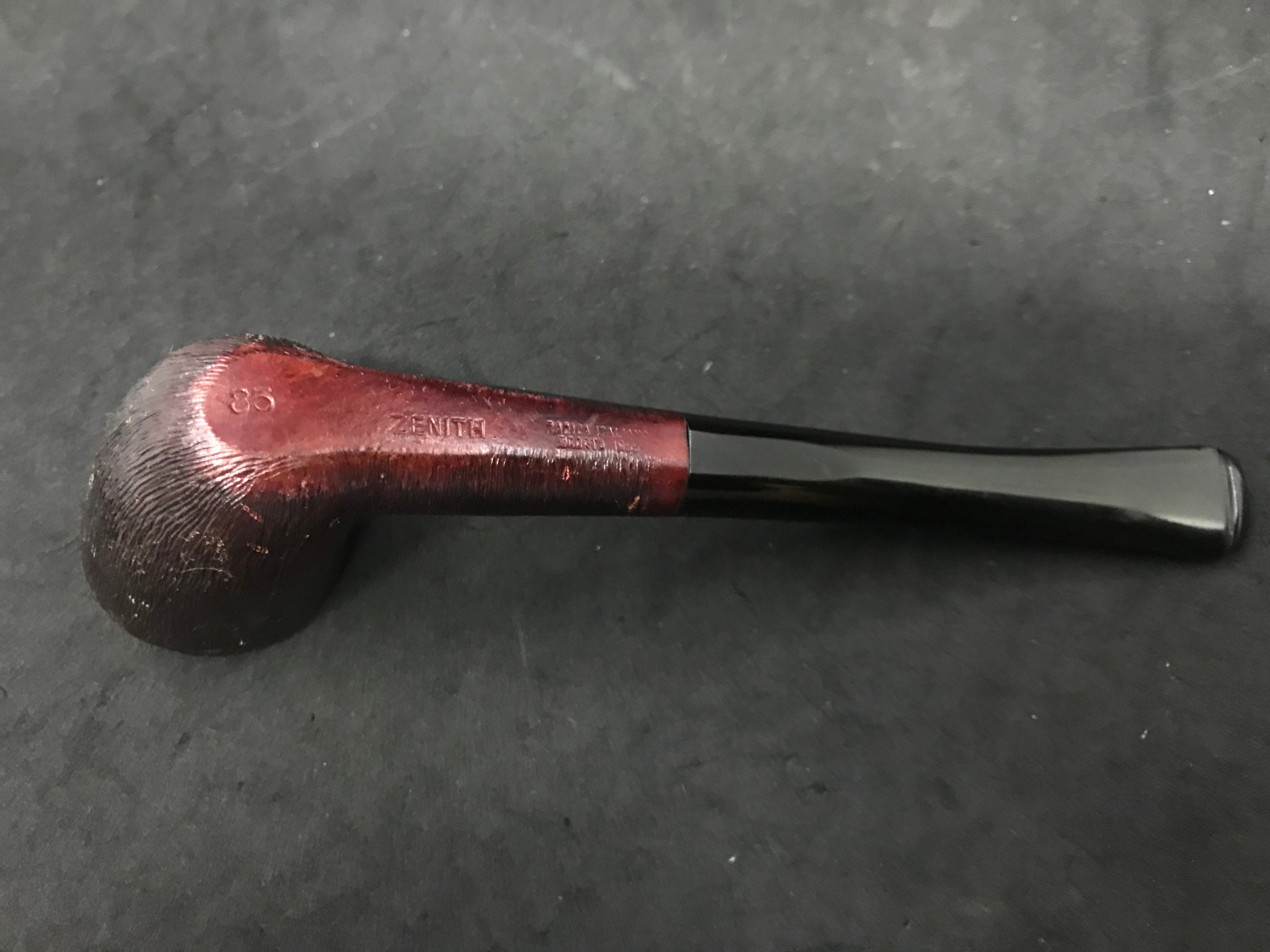 Zenith 85 Italian Briar 1955 Brush Finish Straight Billiard 4