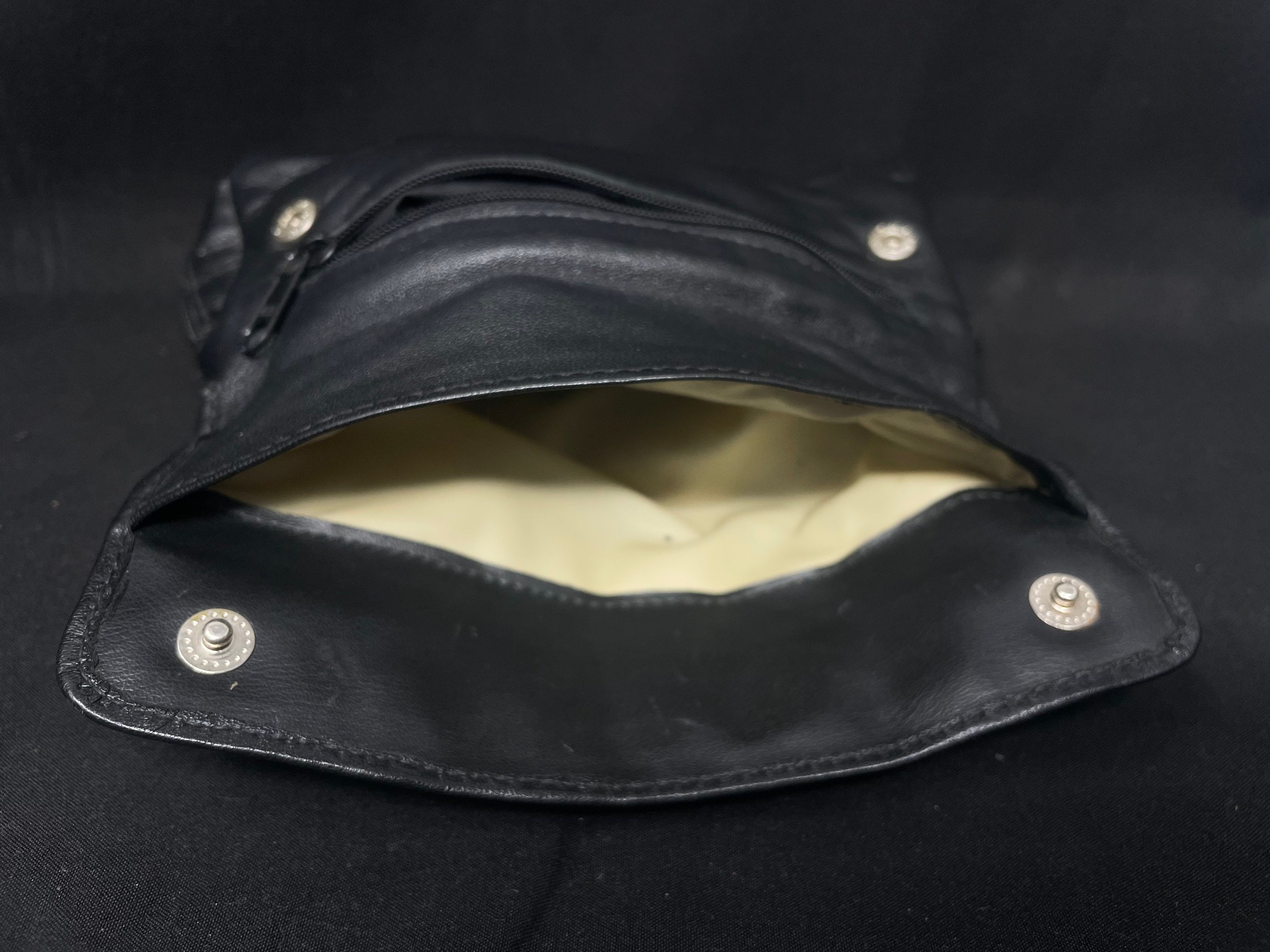 Vintage Leather Roll-Up Tobacco Pouch - 7x4 Rubber-Lined 2-Pipe Carrier 2