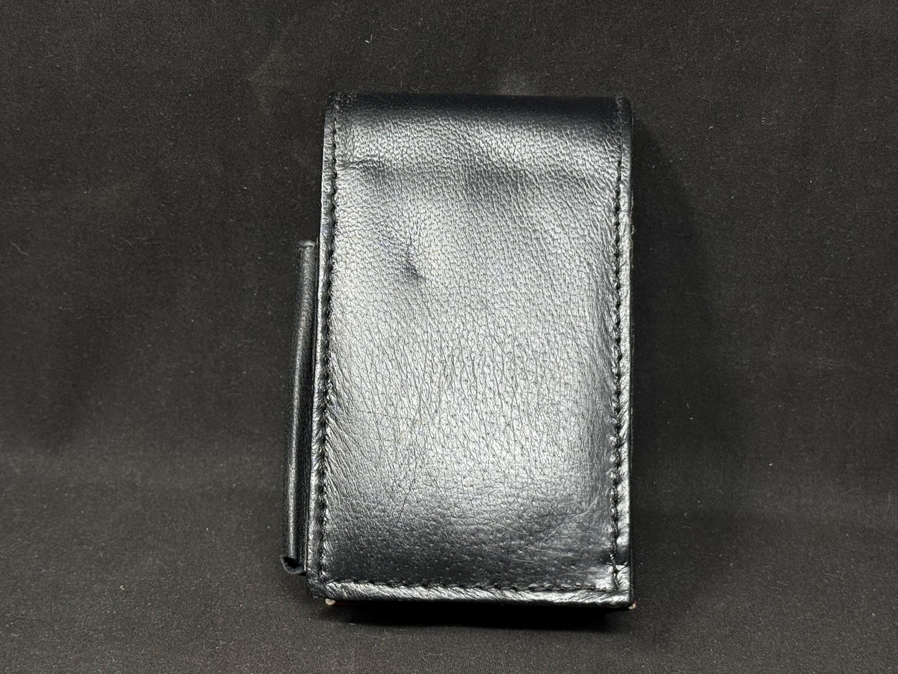 German Leather Cigarette & Lighter Case Set | Brass Star Detail | NOS 2