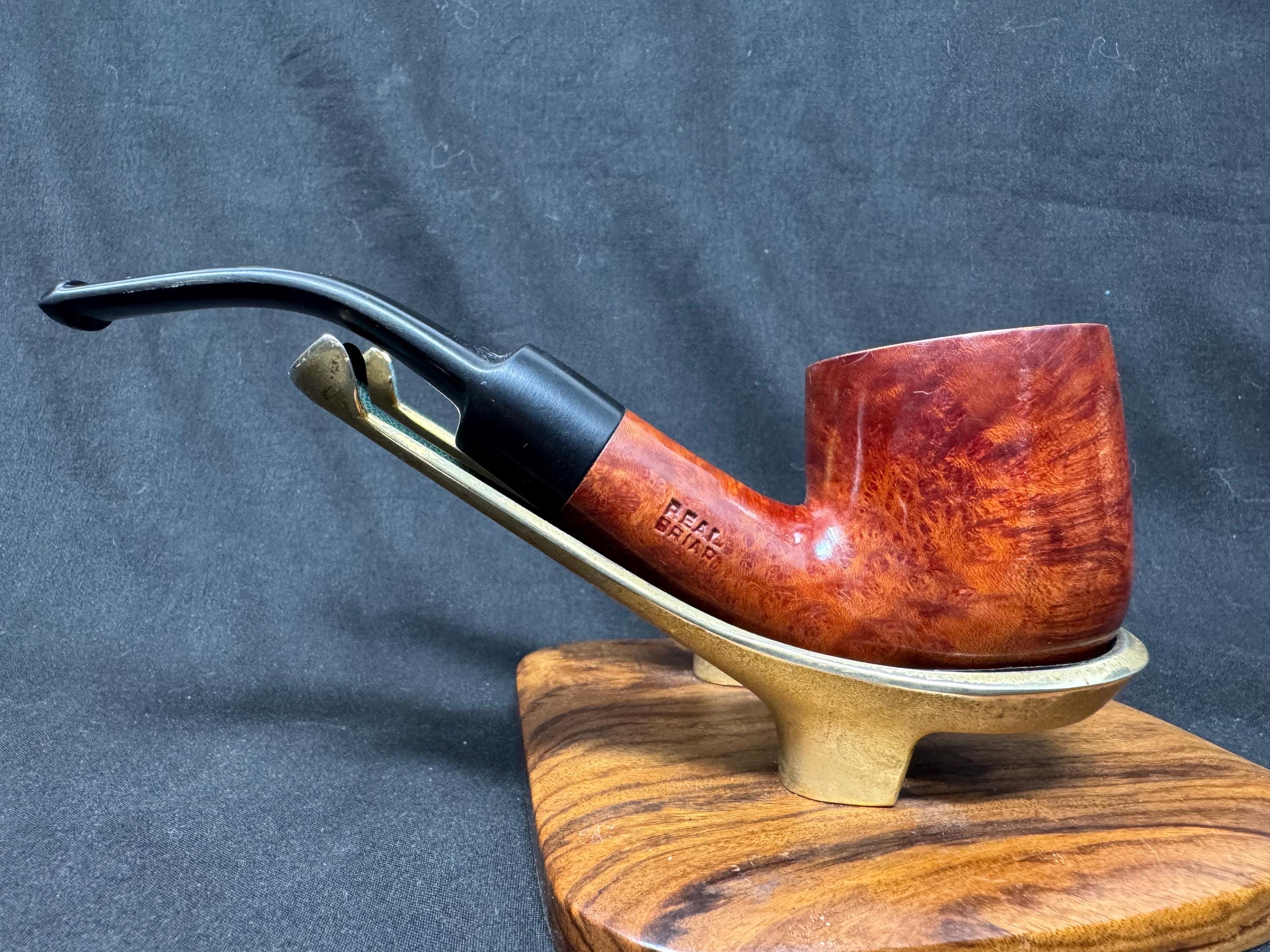 Las Vegas Smooth Bent Pot Billiard Calabash - Mediterranean Briar Estate Pipe 2
