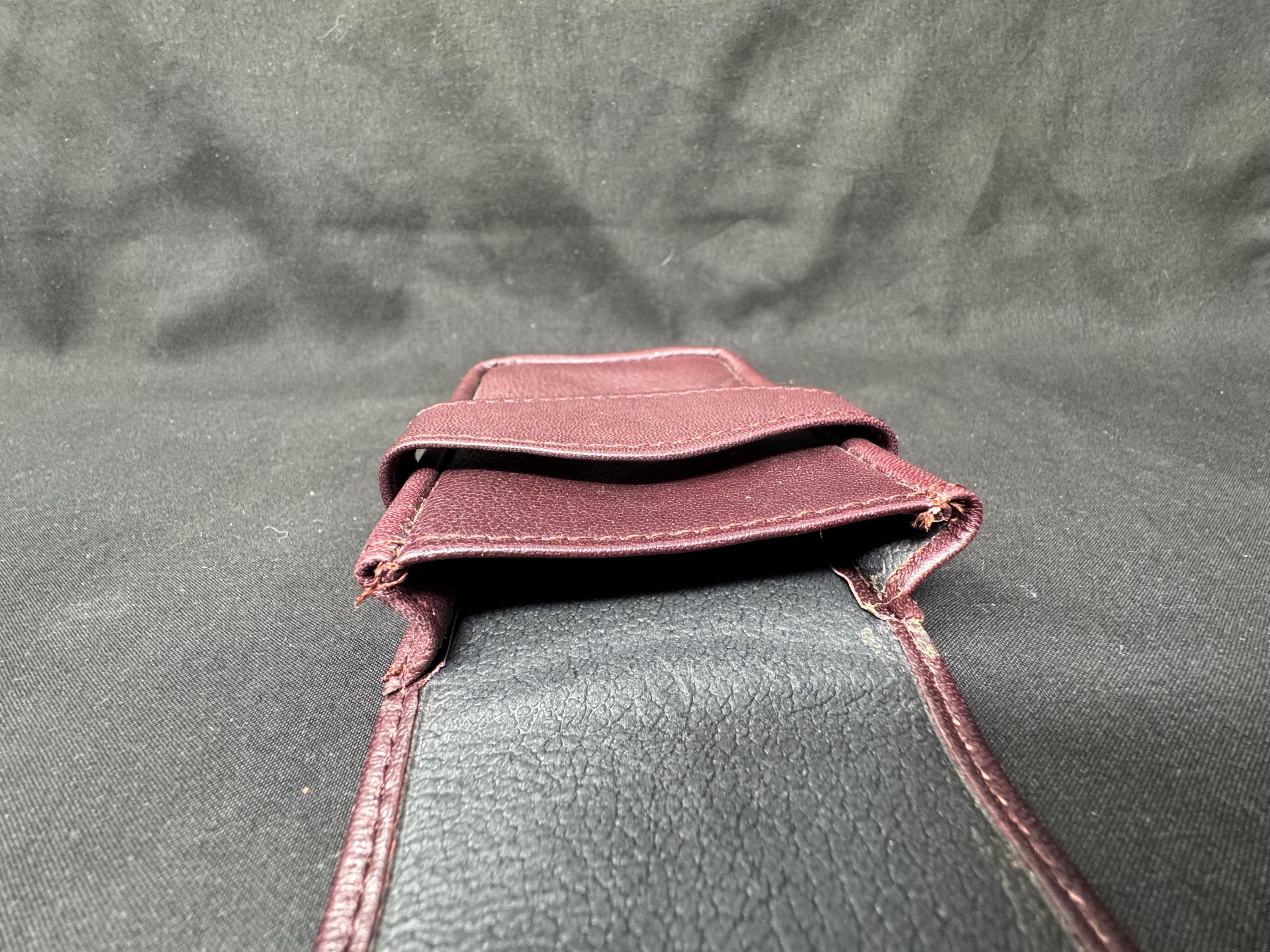 German Vintage Leather Cigarette Pack Holder - Natural Minimalist Strap Closure - NOS 5