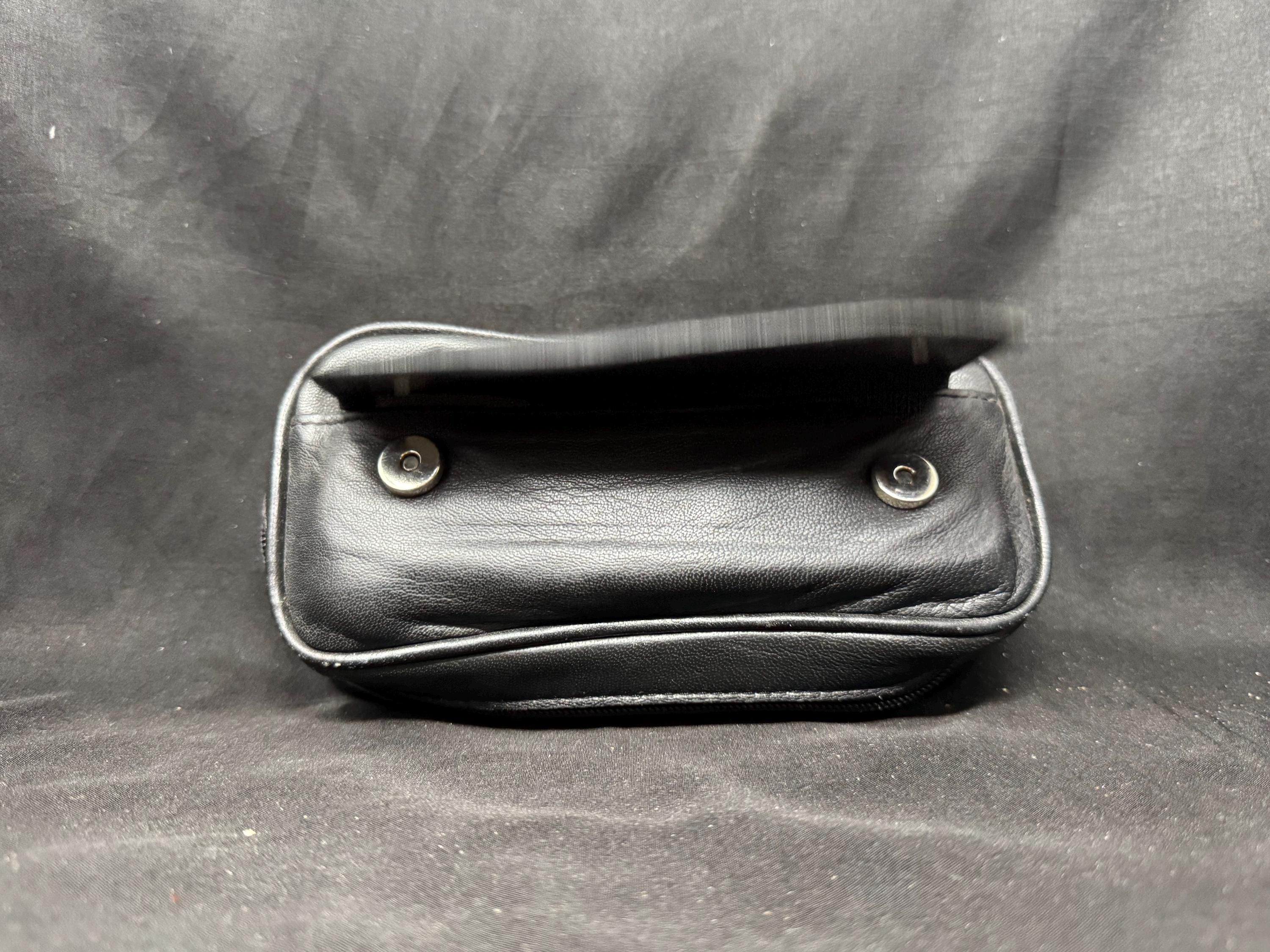 Vintage DENICOTEA German Leather 2-Pipe Bag | Modular Tobacco Kit NOS 7