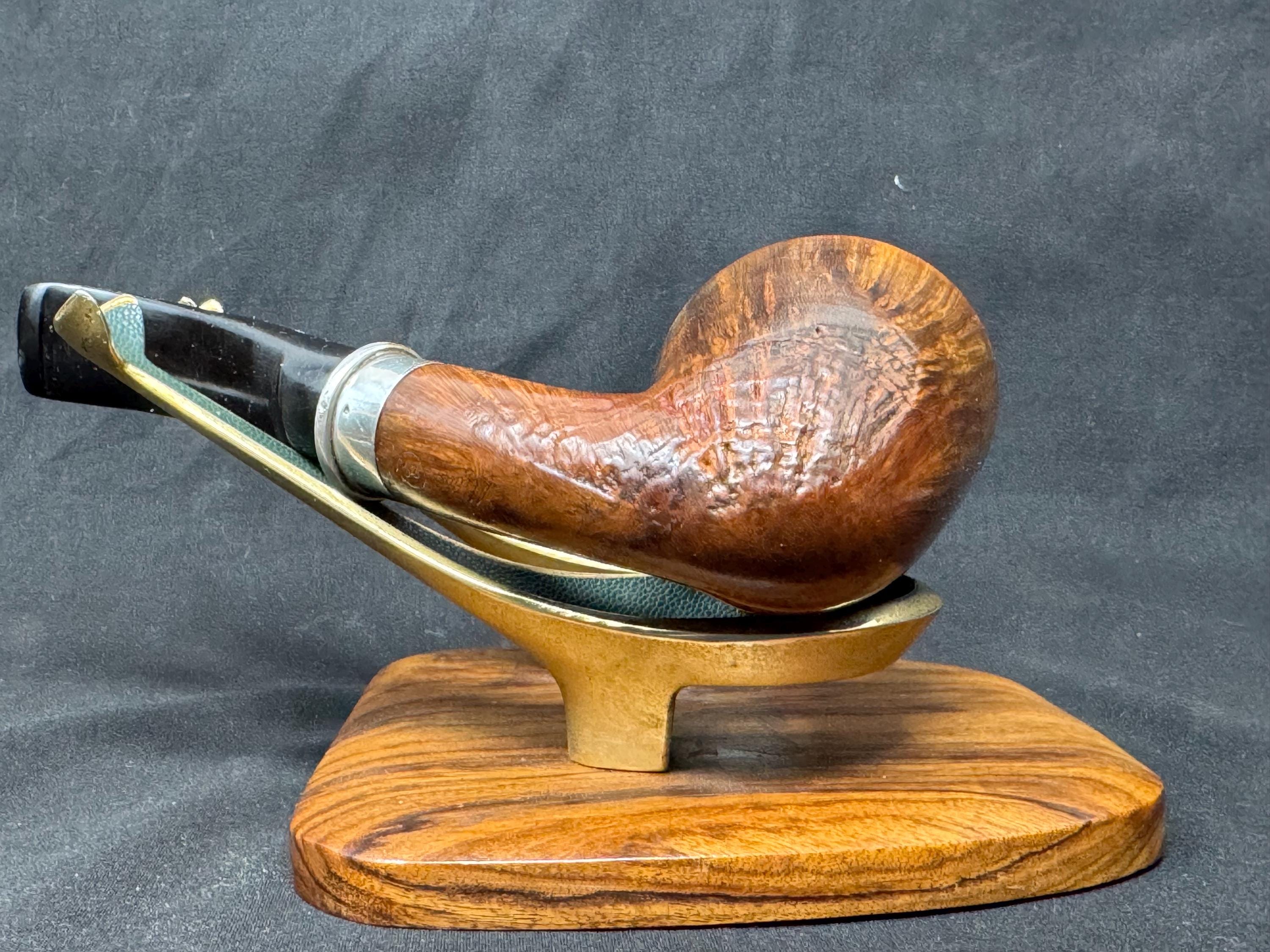 Mastro de Paja Ciocco S 2C Bent Dublin, Smooth/Rusticated, Italian Briar, Custom Stem 4