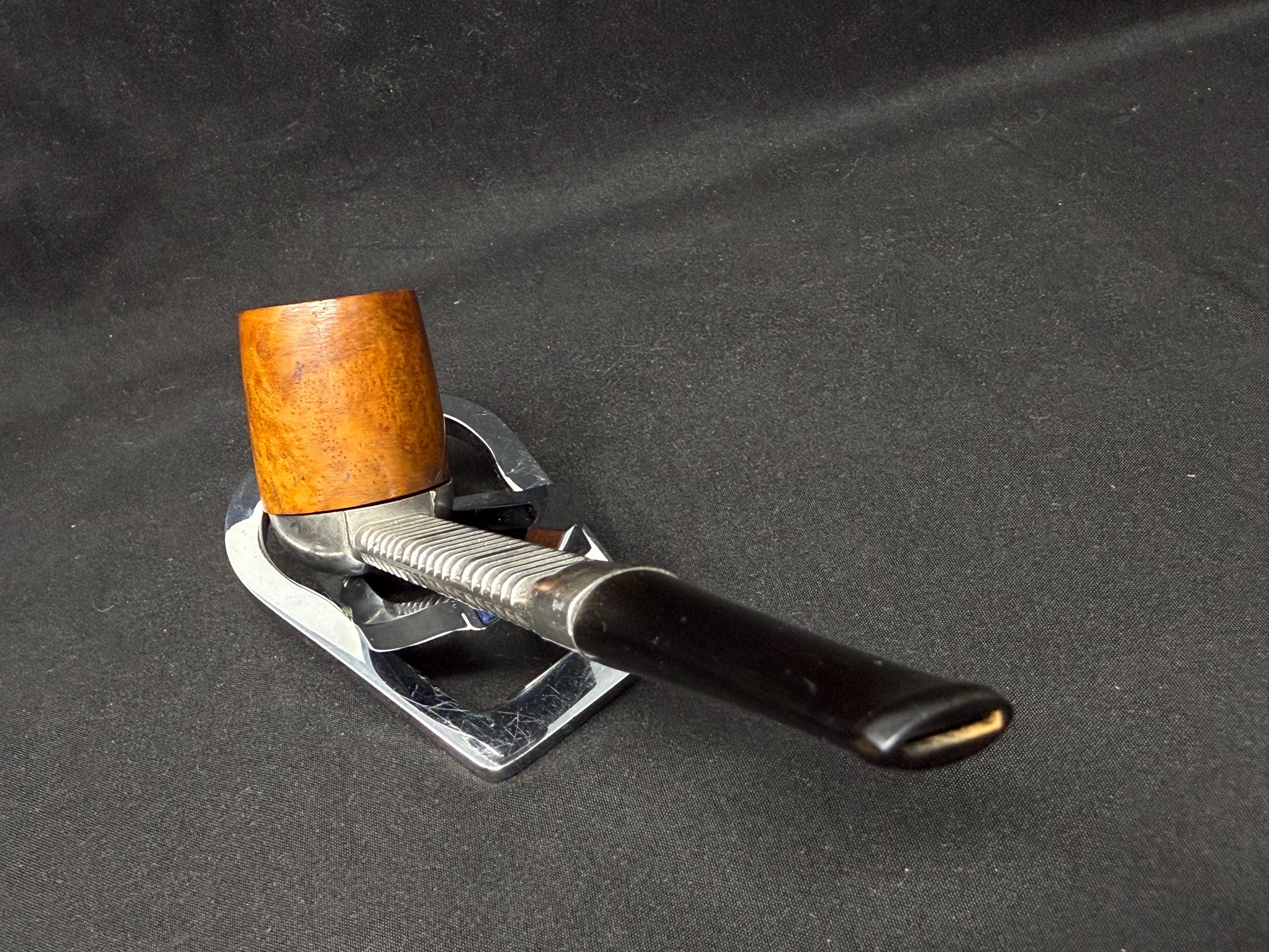 Darvil English Made Smooth Bent Billiard Removable Briar Bowl Vulcanite Stem 8
