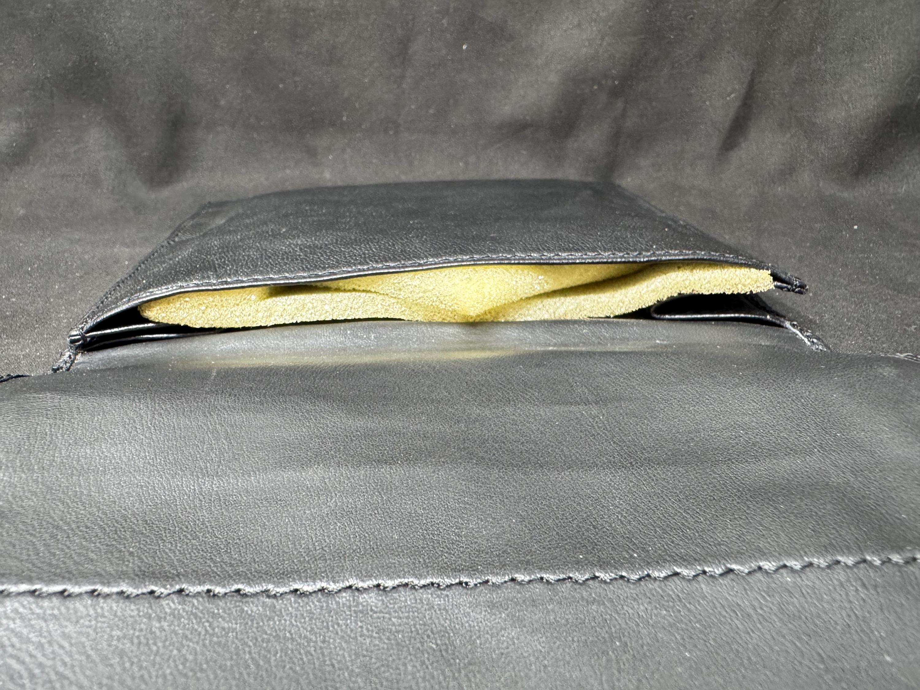Genuine Leather Tobacco Pouch - 6x7 Oversized Roll-Up, Medical Rubber Lined 4