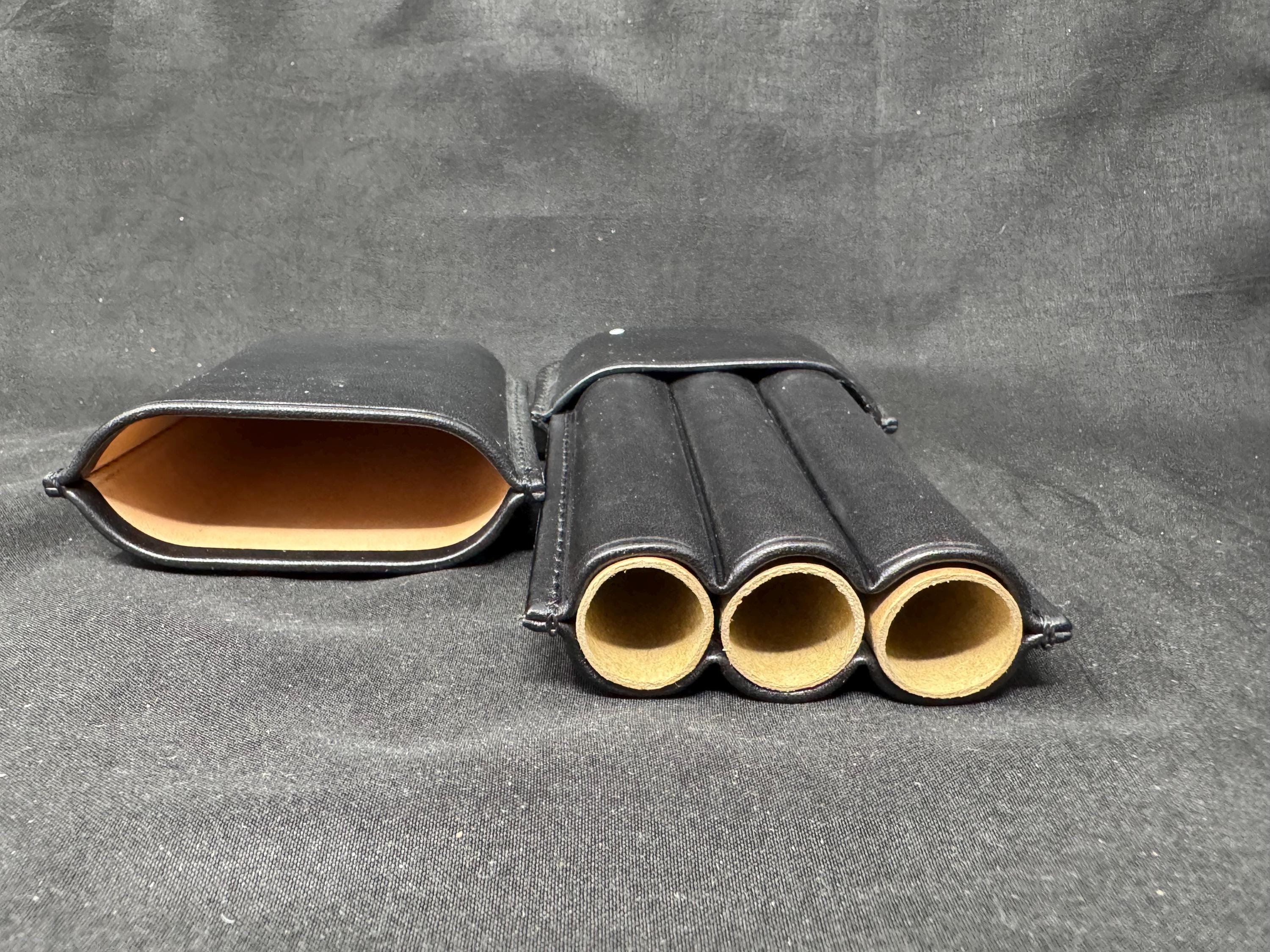 Unmarked German Hard Leather Cigar Holder / Hof-Lieferant Quality . 7” x 2.5“x 1”.SKU-148 4