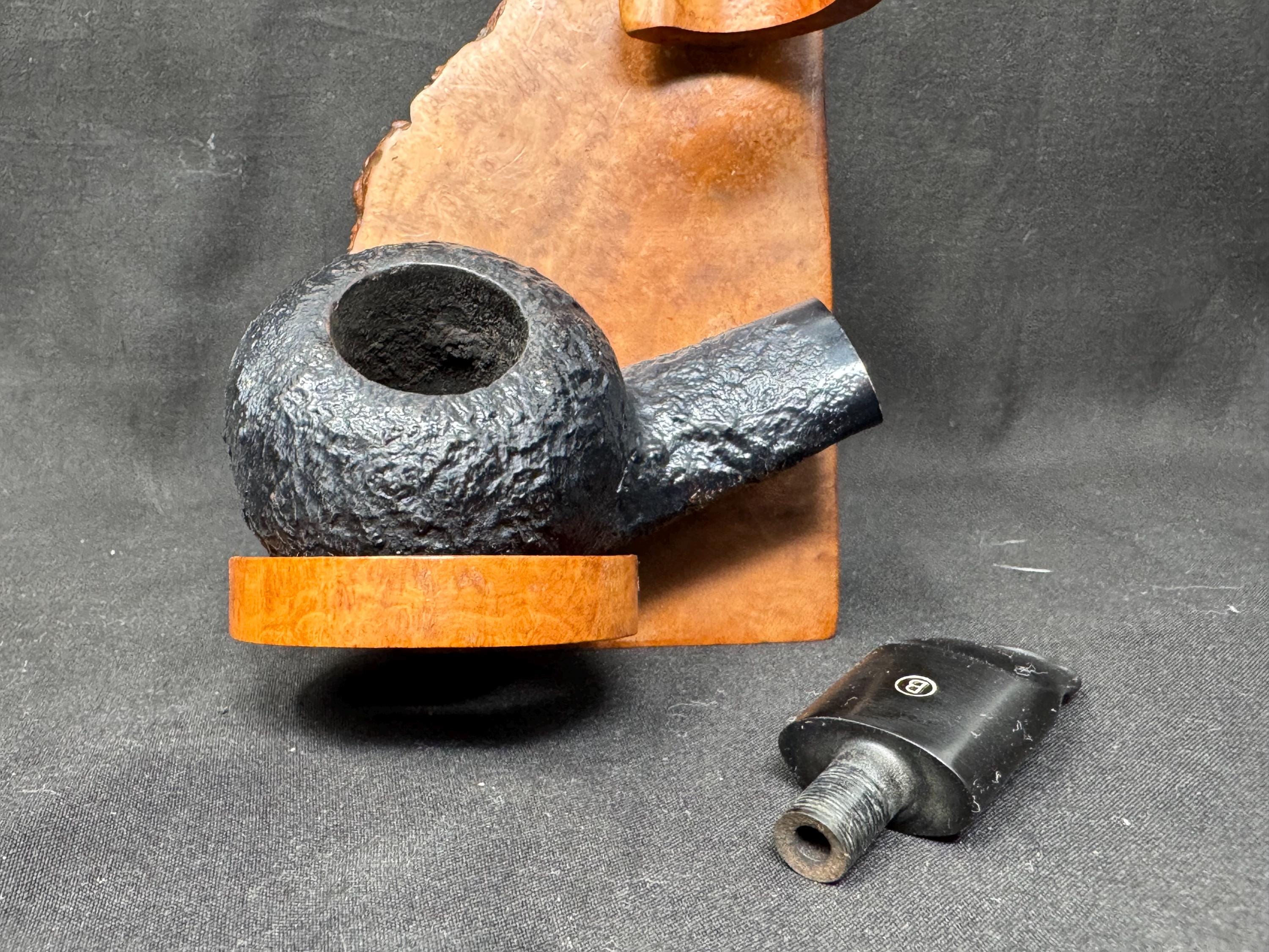 Big Ben Kingline 427 Sandblast Tomato Nosewarmer | Dutch Briar | Vulcanite Saddle Stem 8