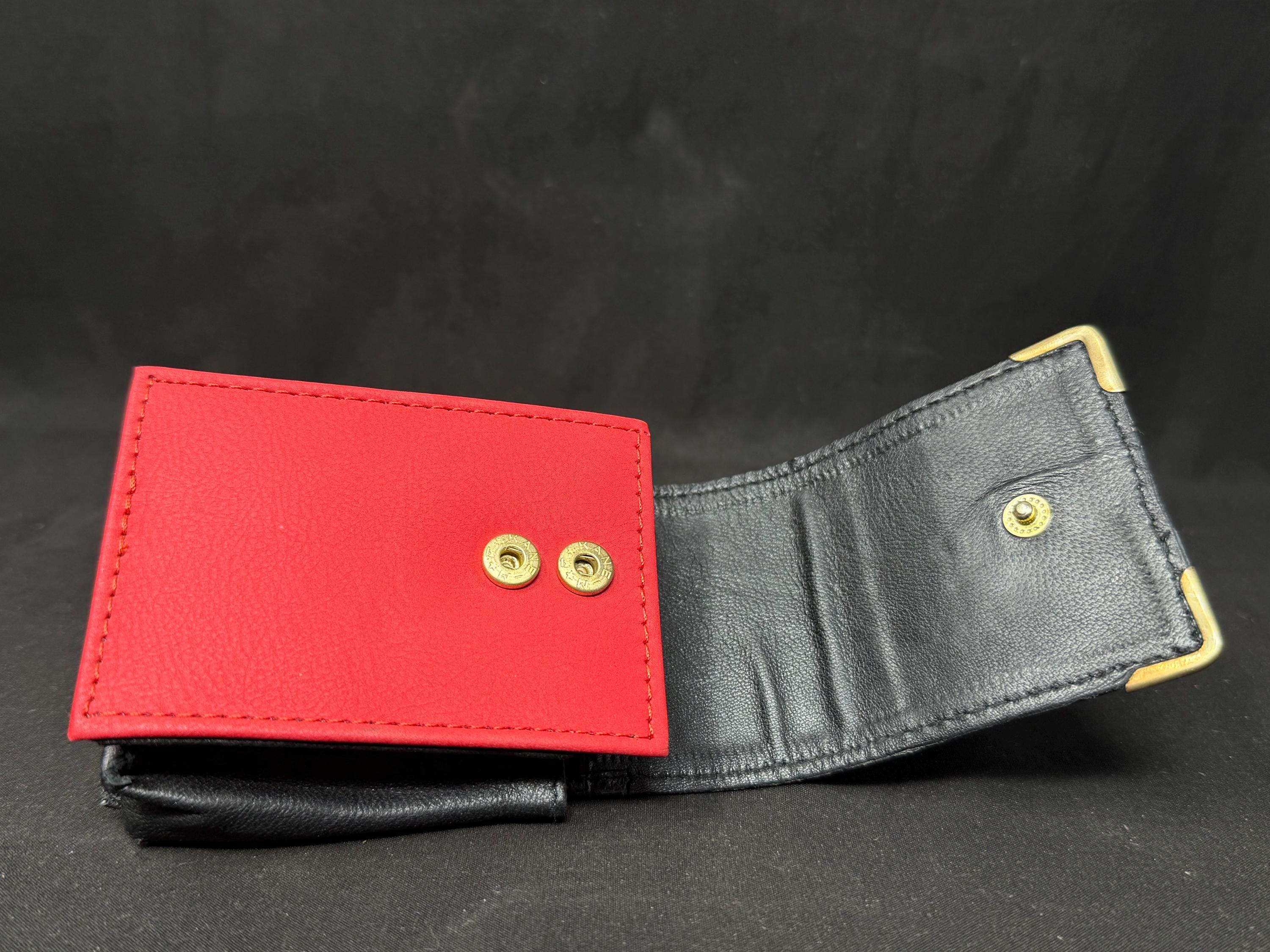 German Leather Cigarette & Lighter Case Set | Brass Star Detail | NOS 3