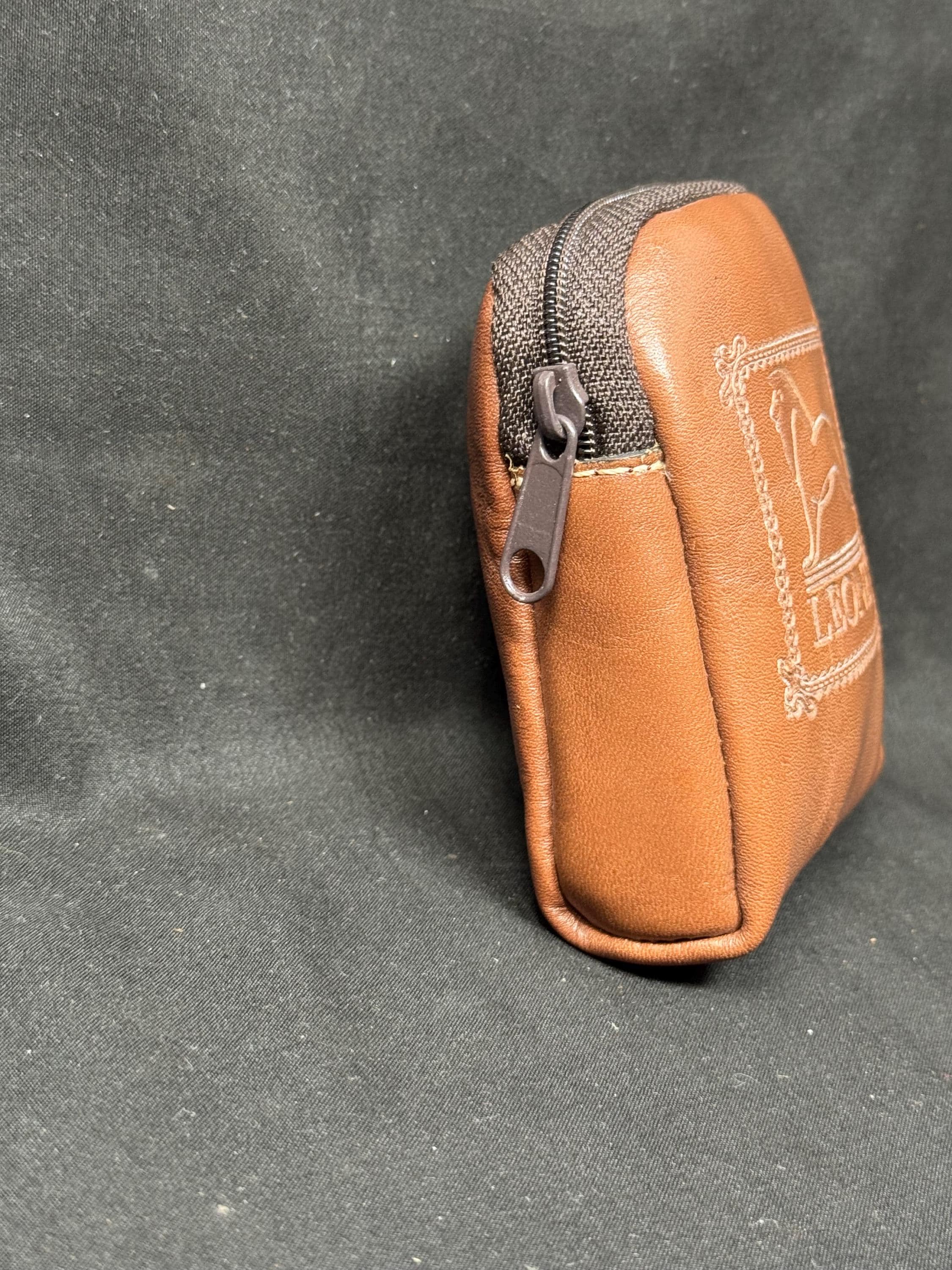 Vintage German Leather Cigarette & Lighter Case Set | NOS | Brass Star Detail 4
