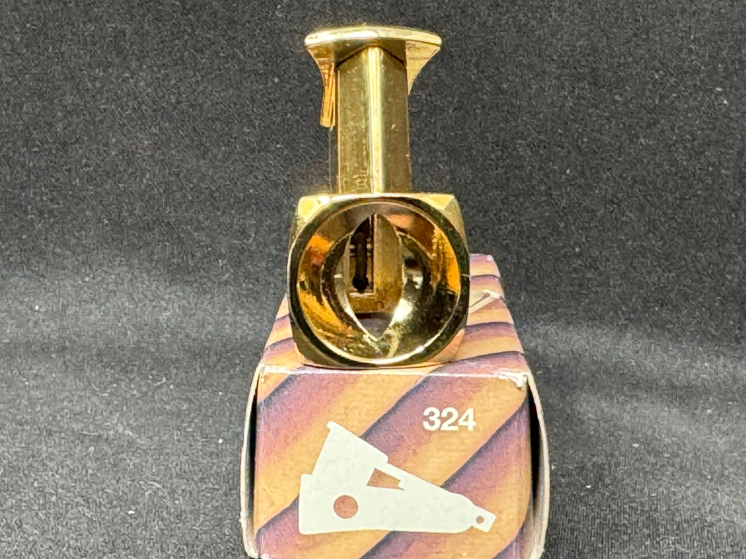 CTS Solingen Gold-Tone Mini V-Cut Cigar Cutter, 1950s-60s NOS 6