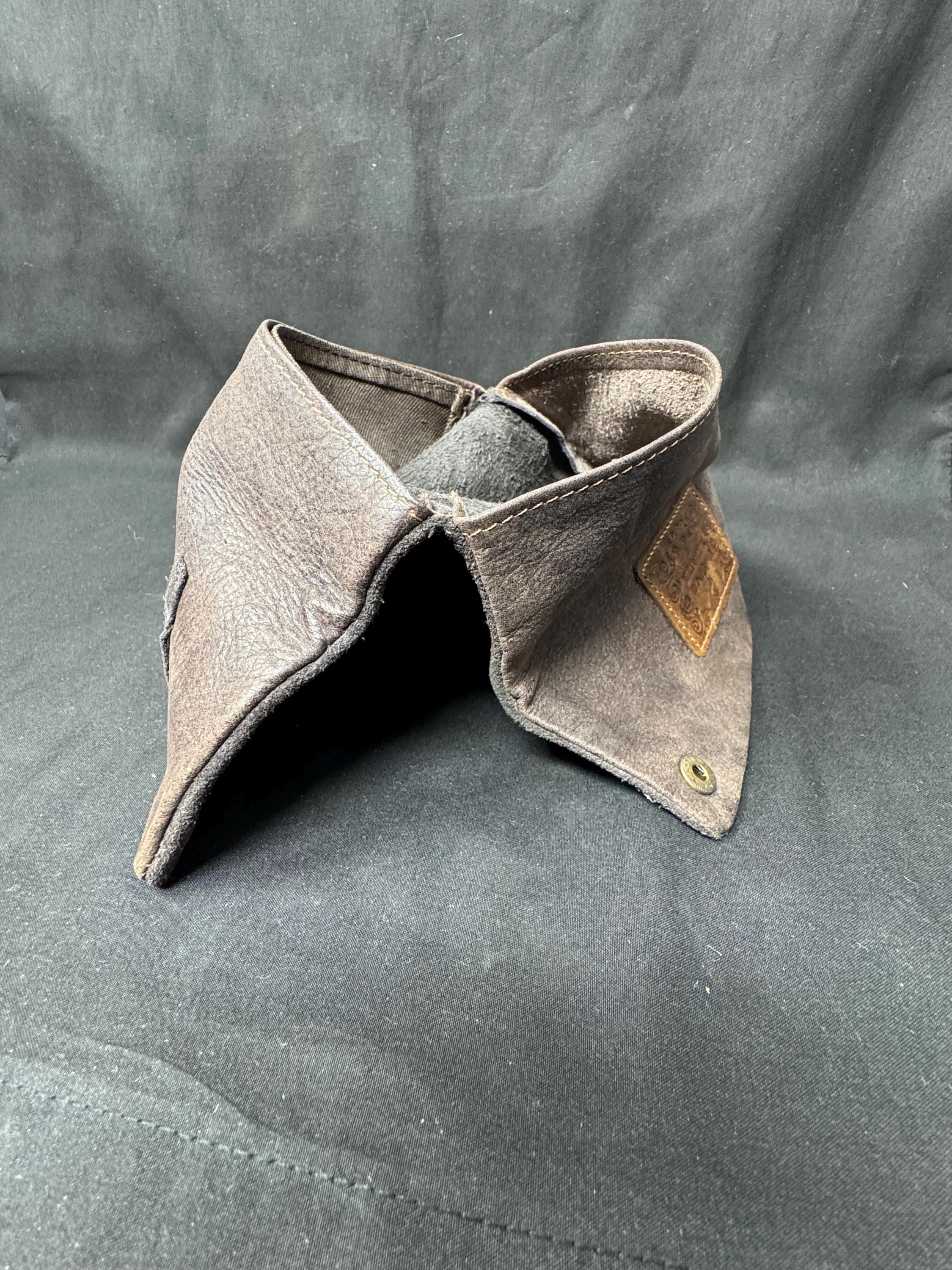 Vintage German Brown Leather Tobacco Pouch with Dual Tool Pockets, 6.5 x 3.5 inches 7