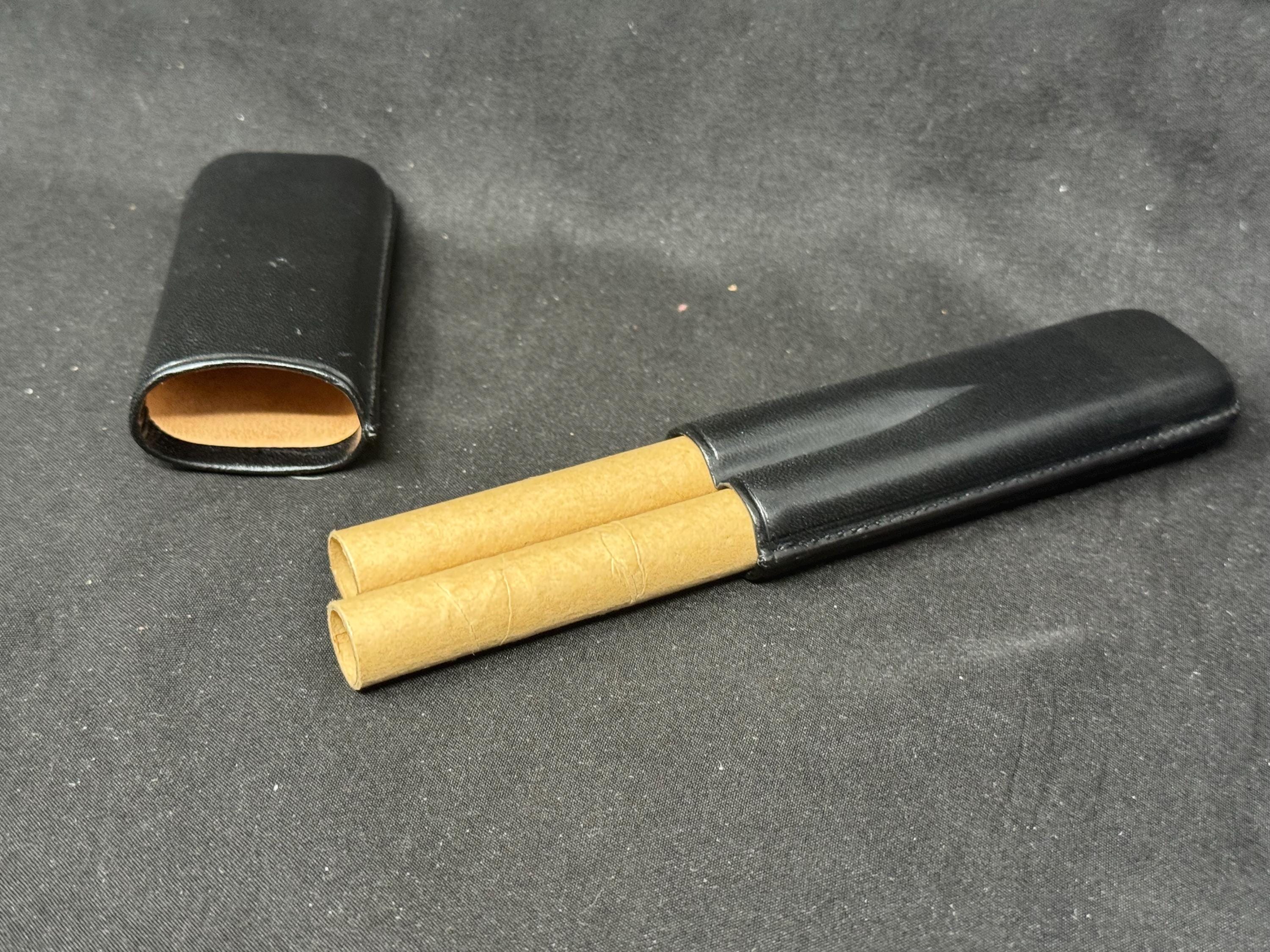 German Hard Leather Dual-Chamber Travel Case | Anonymous Atelier, Circa 1950s | Archival Tube System 3