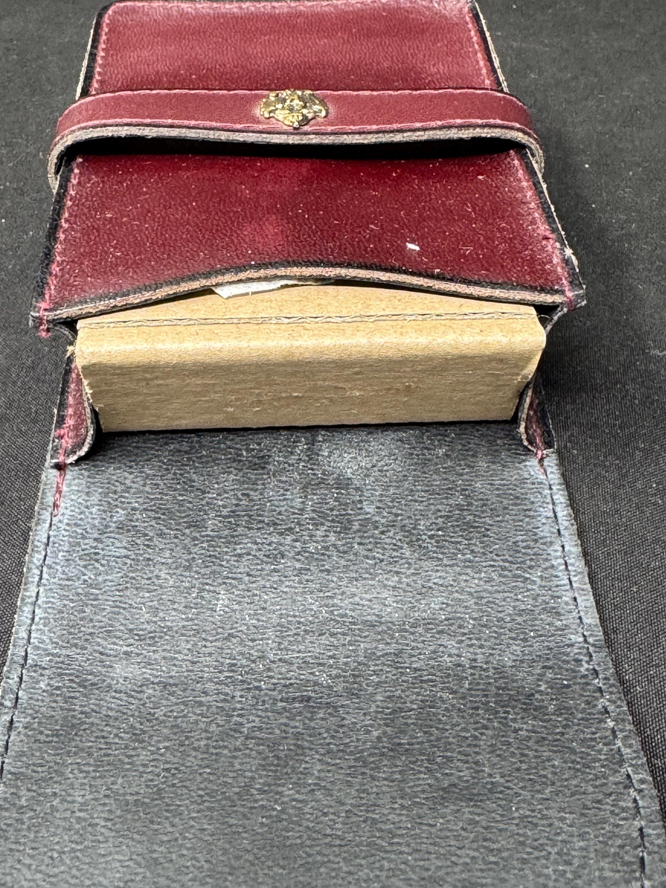 Vintage German Leather Cigarette Pack Holder - Natural Minimalist Design - NOS 5