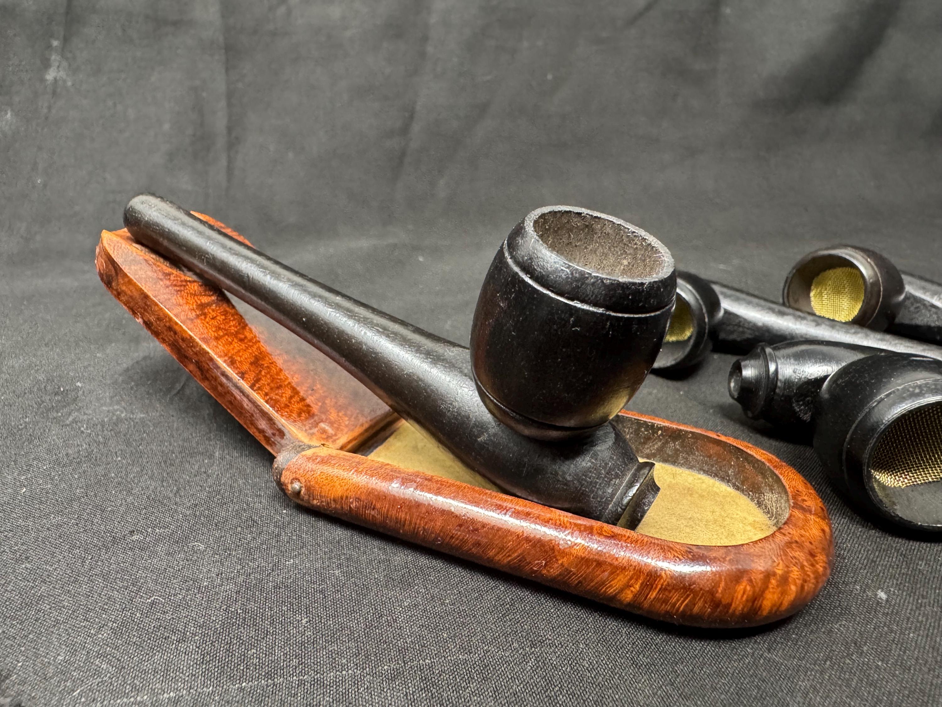 Ekoms Pipes Hand-Carved Exotic Wood Mini Pipe, 4.25 inches, Brass Screen 5