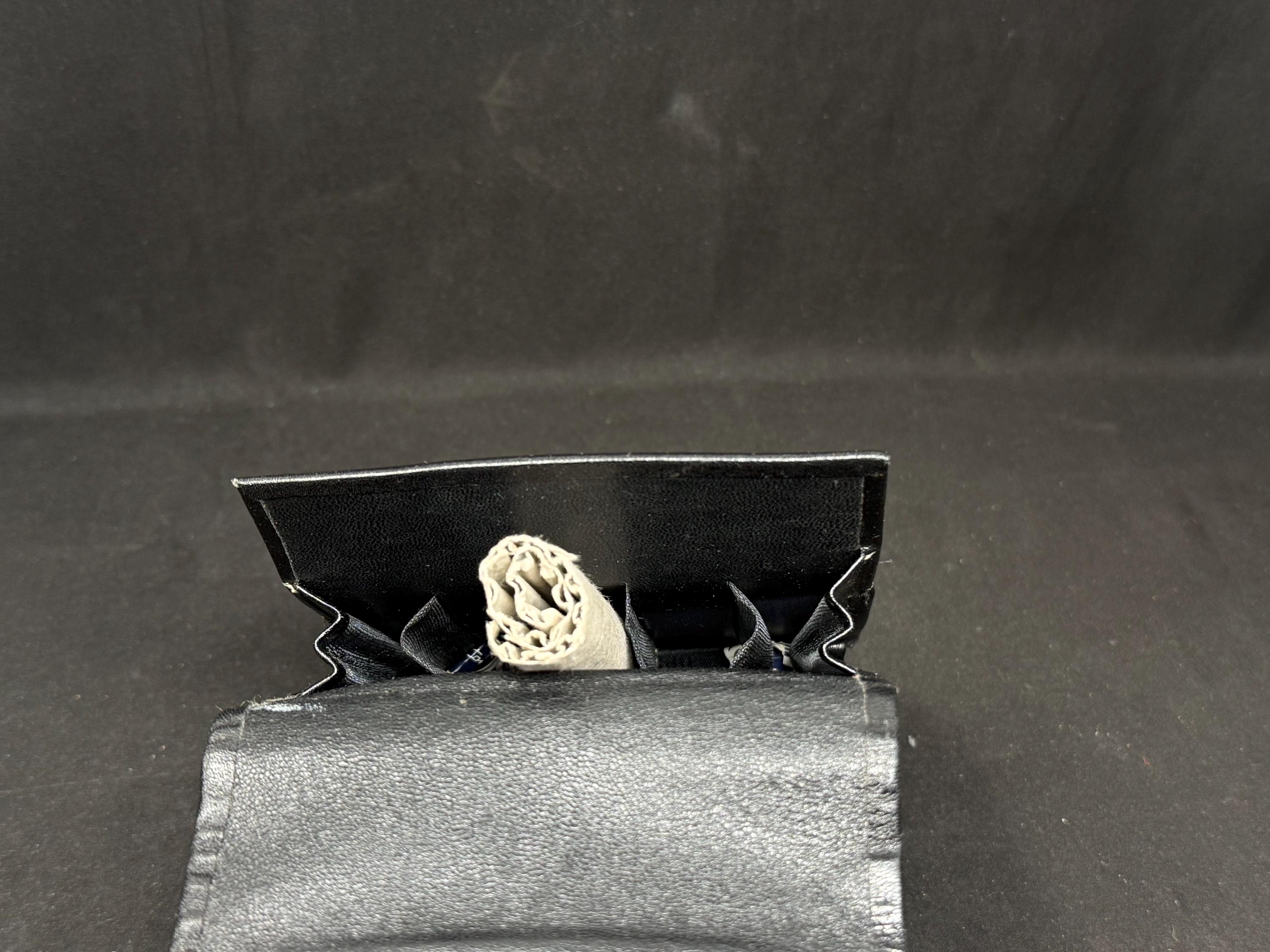 Offenbach German Leather Five-Cigar Travel Case - Rigid, Genuine Leather, Pocket Size 5.5" x 4.5" 5