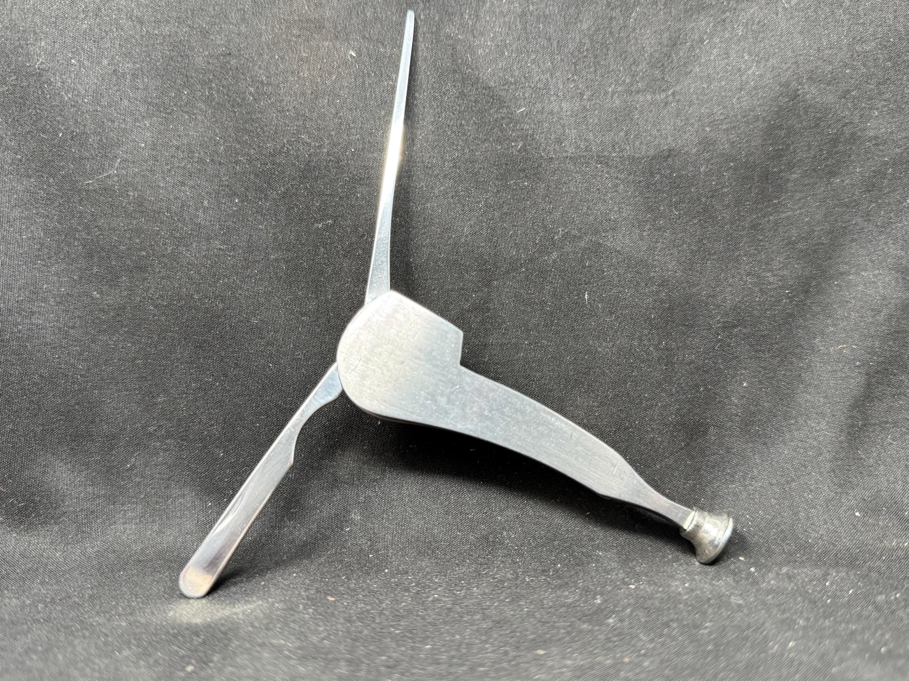 Antique Smoking PIPE TOOL c. 1900-1930 | Solid Stainless Steel Tamper, Reamer & Scraper | Pocket-Sized Collectible.SKU-302 4