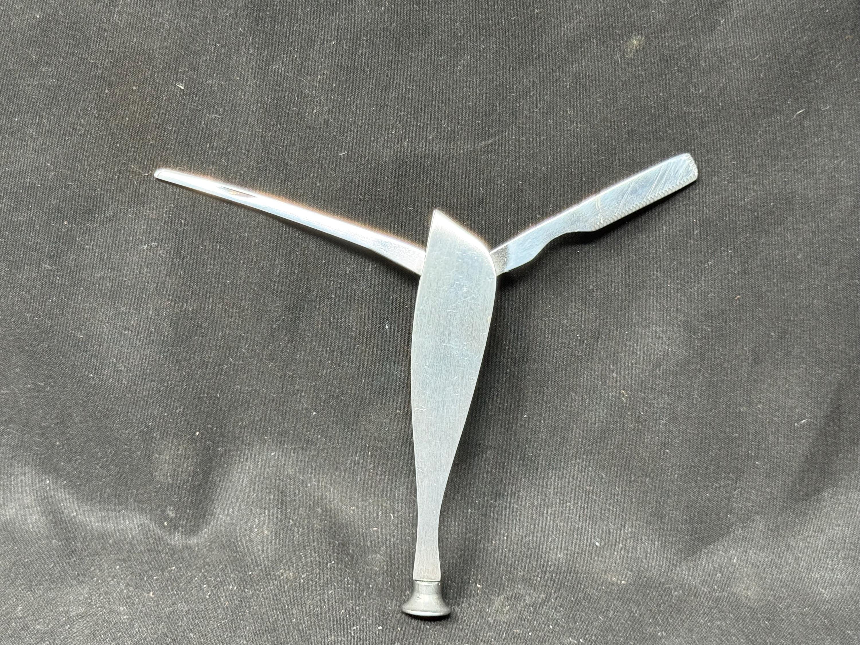 Antique Stainless Steel Pipe Tool c. 1900-1930 | Tamper, Reamer, Poker 8